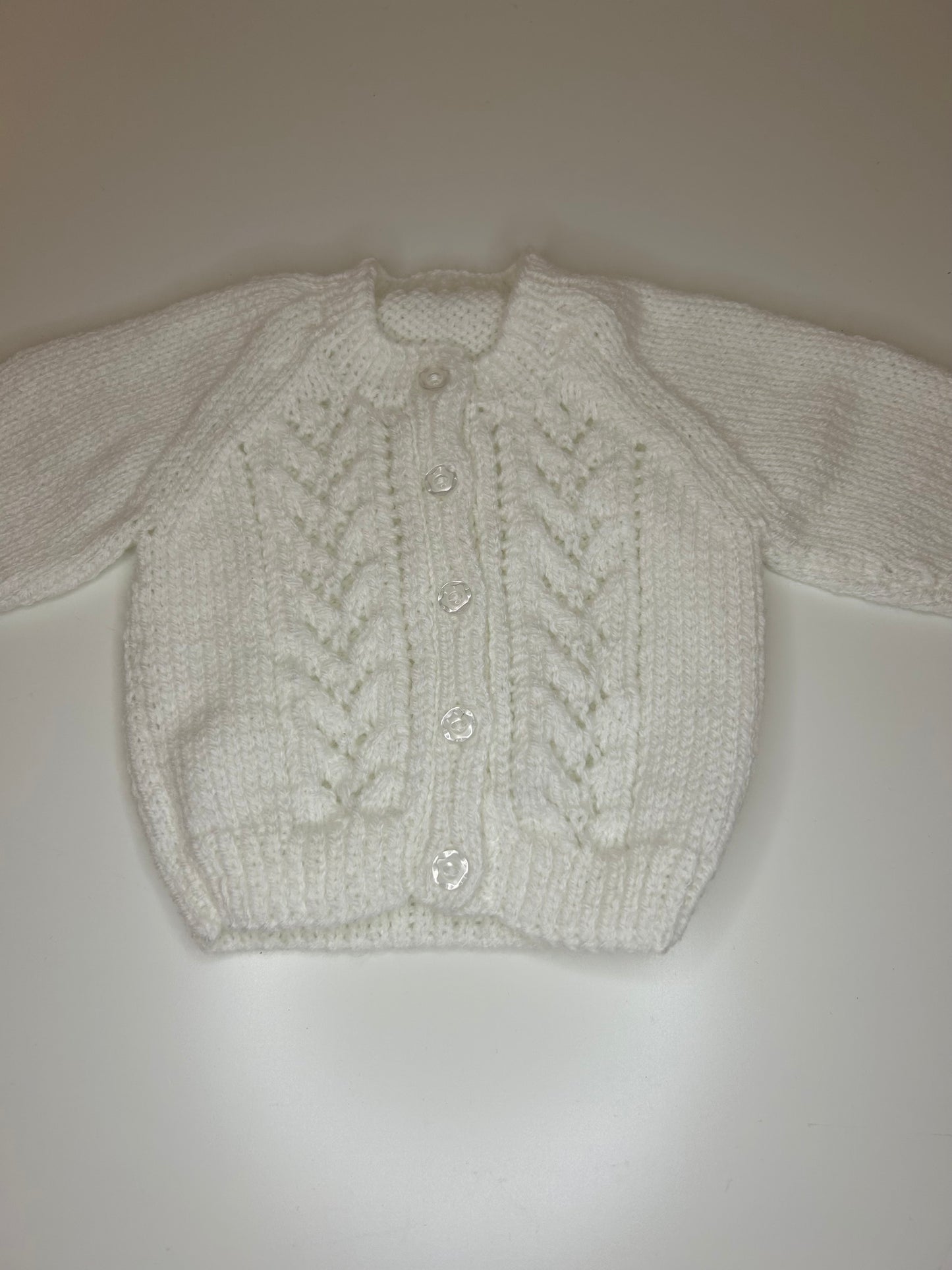 0-3 Months Personalised Hand Knitted Cardigan