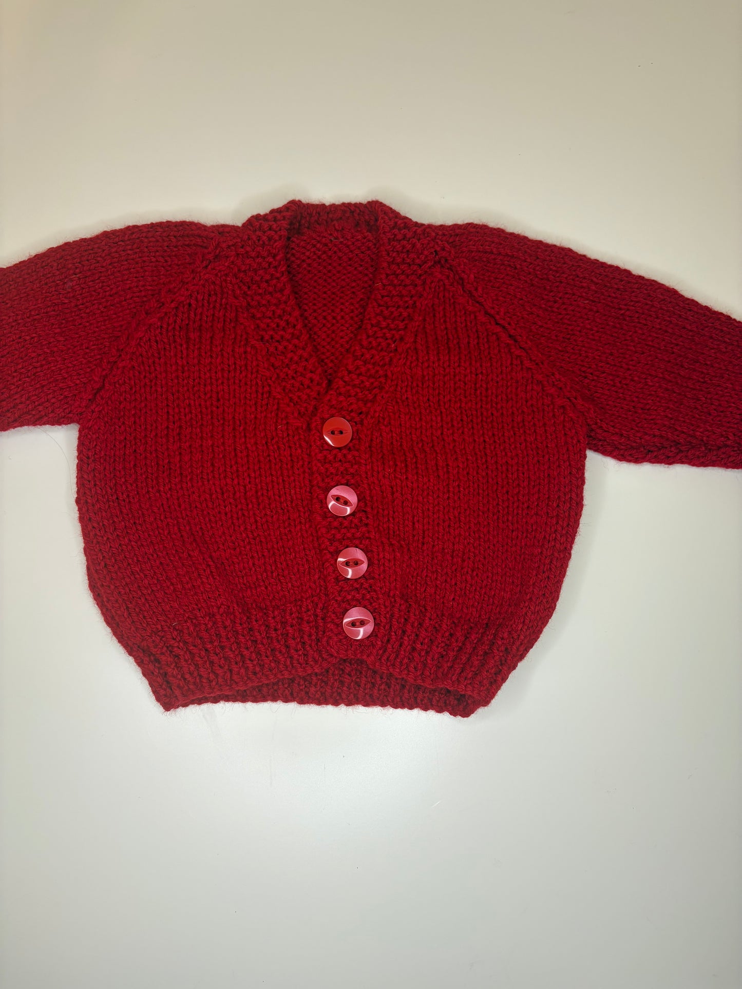 0-3 Months Personalised Hand Knitted Cardigan