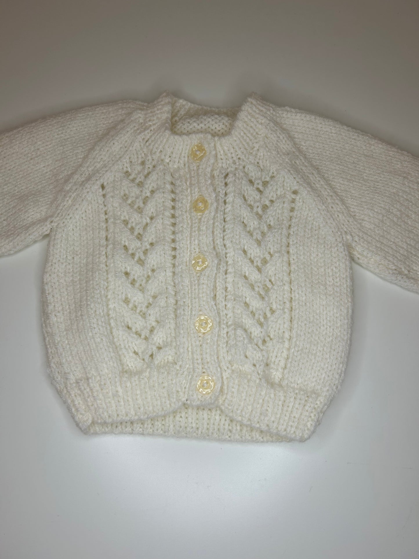 0-3 Months Personalised Hand Knitted Cardigan