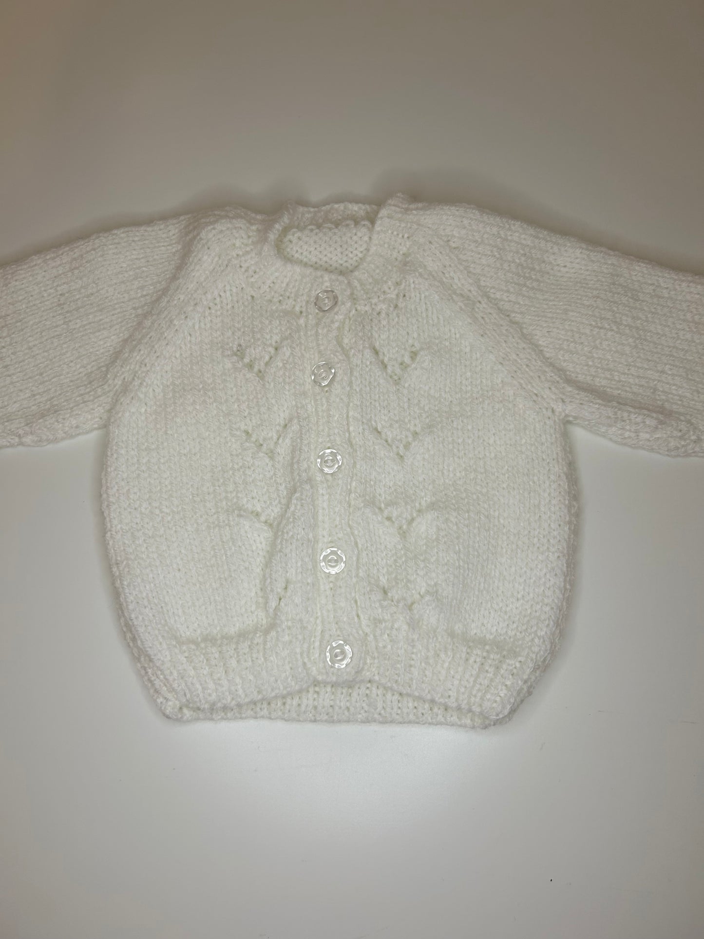 0-3 Months Personalised Hand Knitted Cardigan