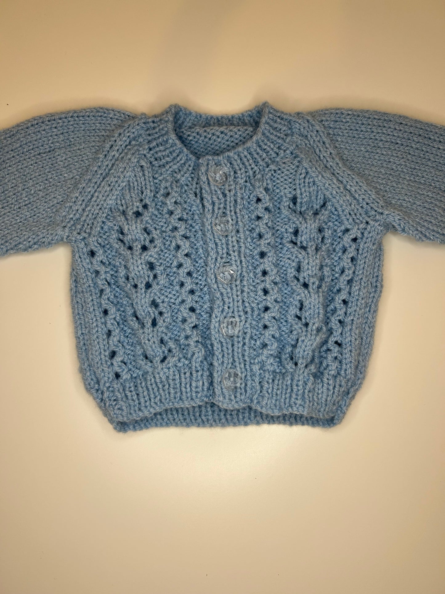 Newborn Personalised Hand Knitted Cardigan