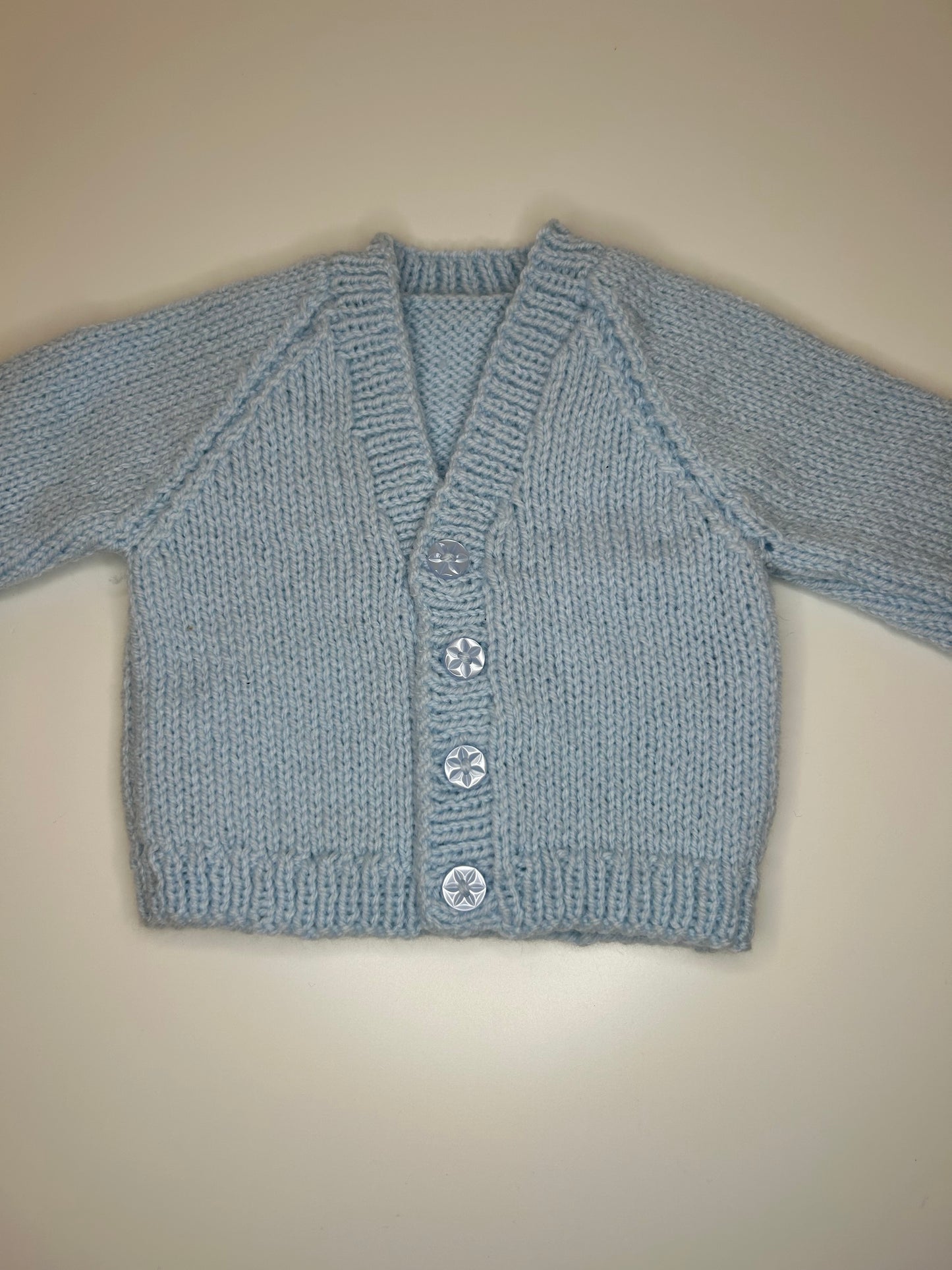 0-3 Months Personalised Hand Knitted Cardigan