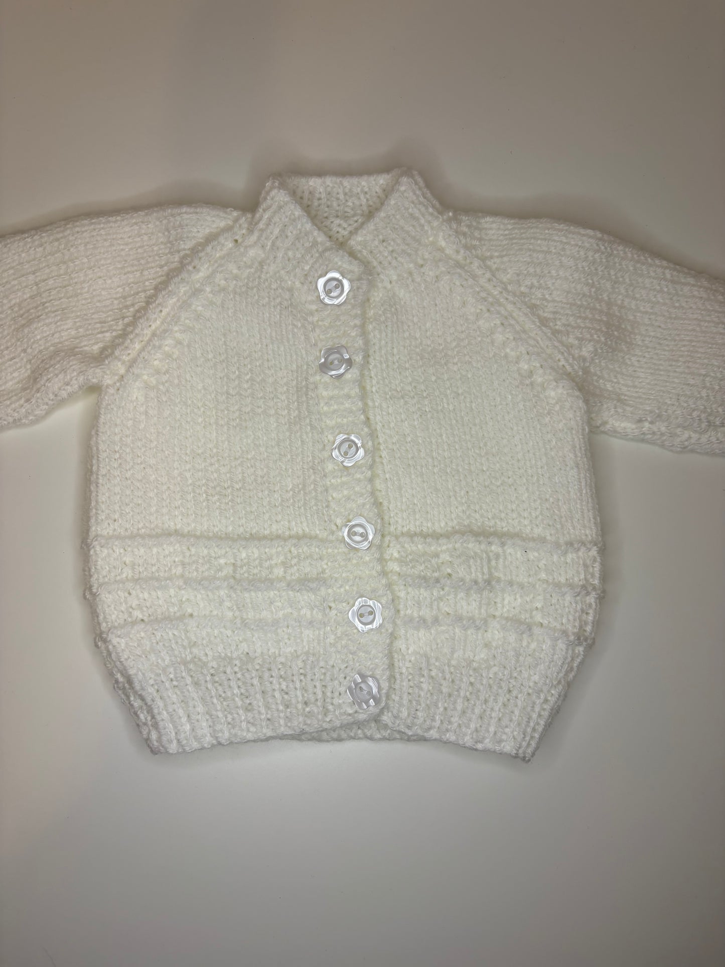 Newborn Personalised Hand Knitted Cardigan