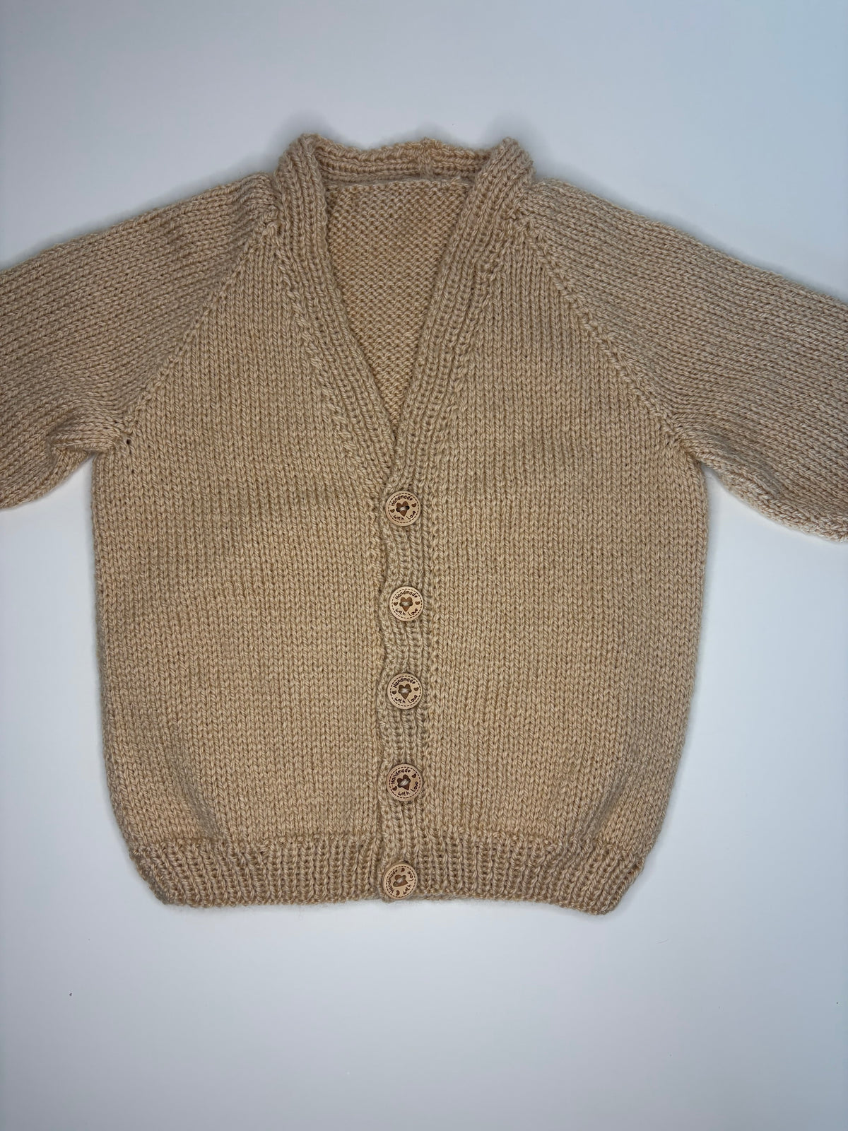 6-12 Months Personalised Hand Knitted Cardigan