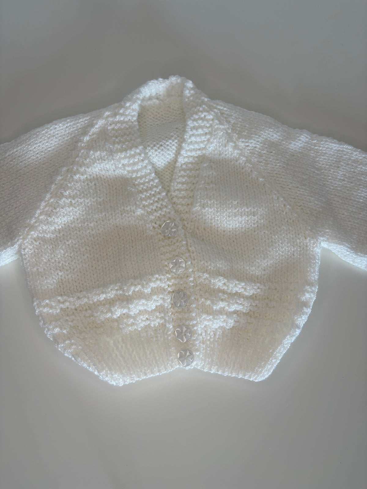 0-3 Months Personalised Hand Knitted Cardigan