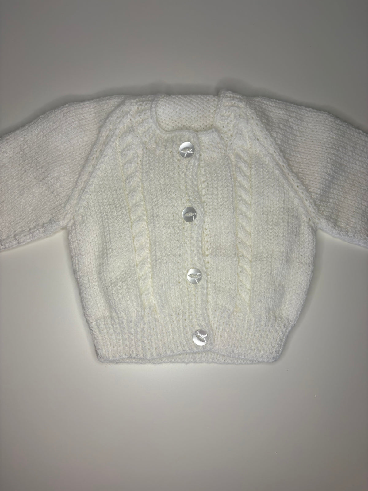 0-3 Months Personalised Hand Knitted Cardigan