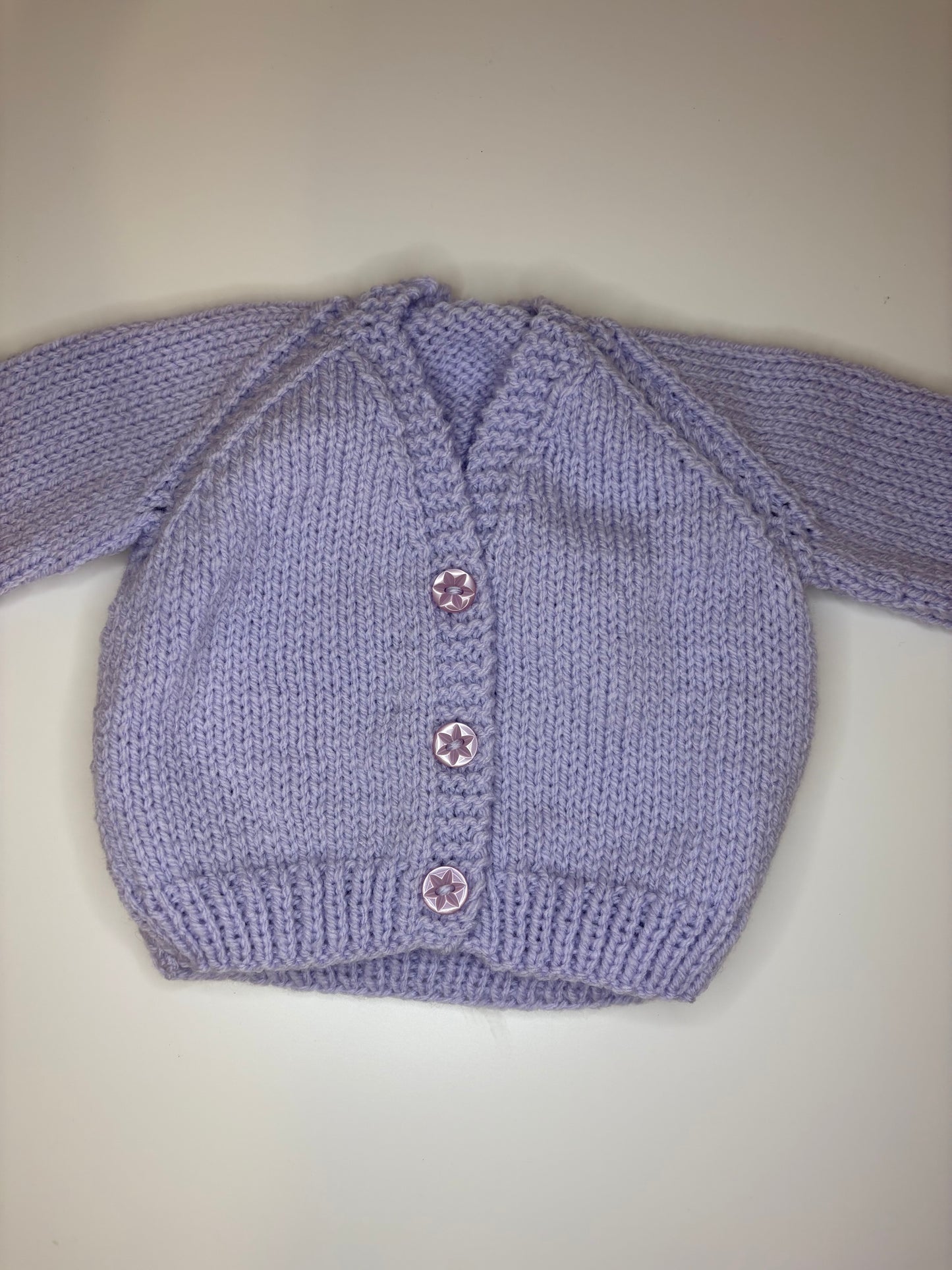 Newborn Personalised Hand Knitted Cardigan