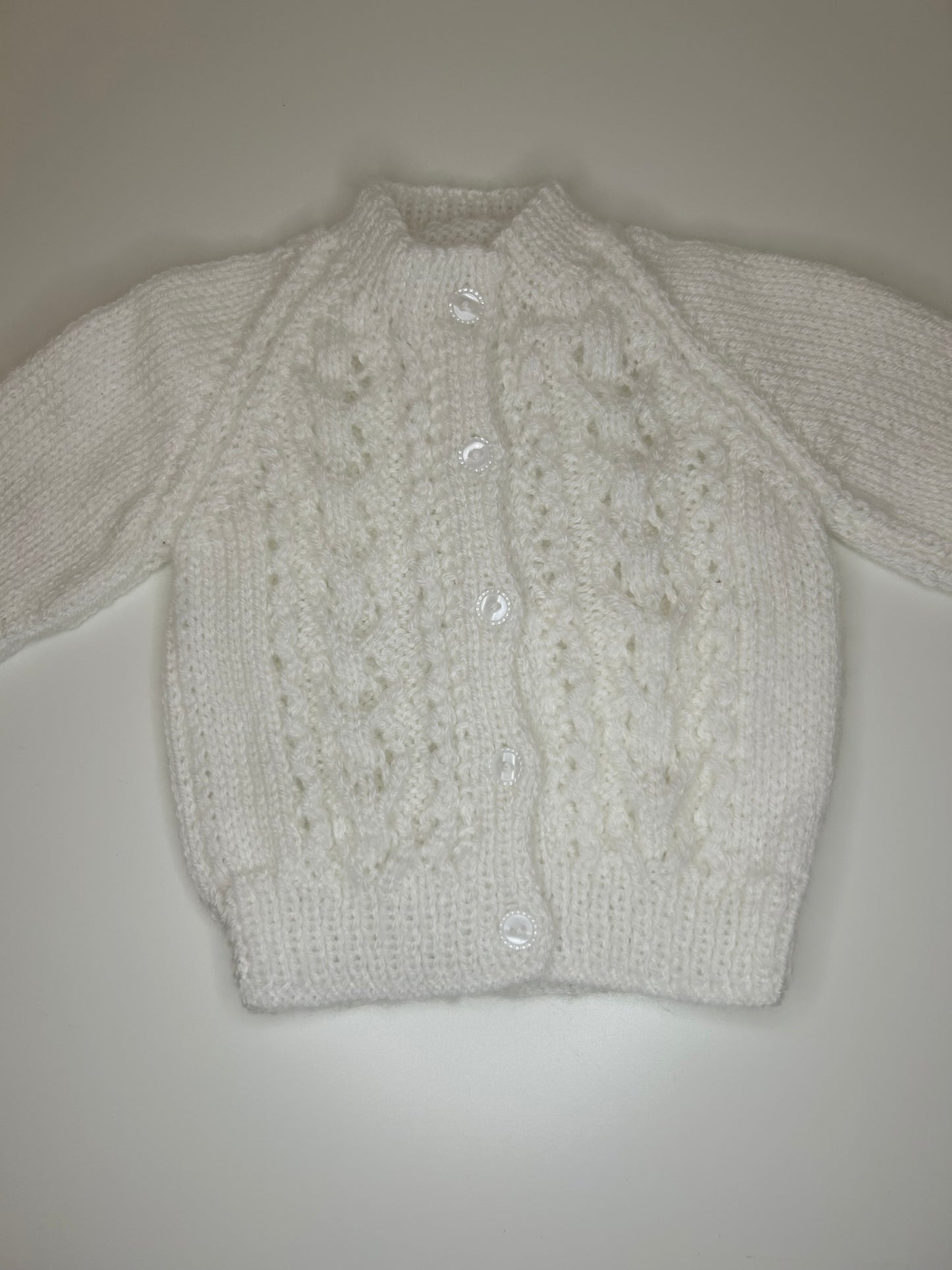 0-3 Months Personalised Hand Knitted Cardigan