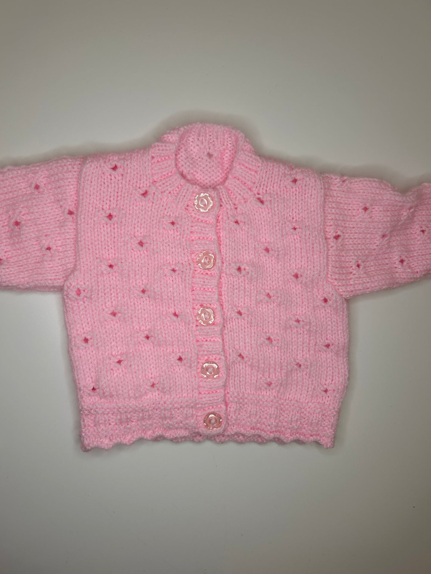 Newborn Personalised Hand Knitted Cardigan