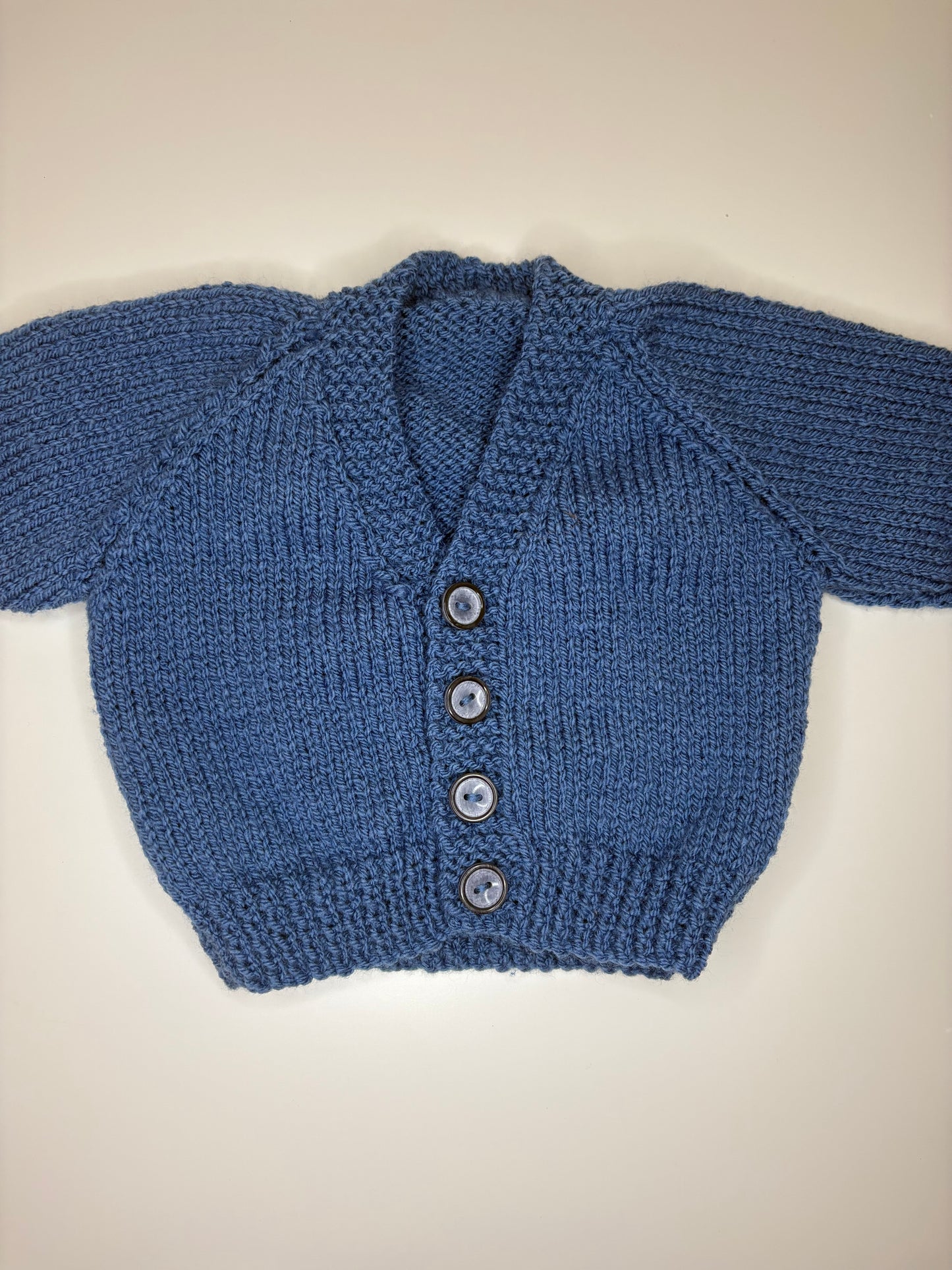 0-3 Months Personalised Hand Knitted Cardigan