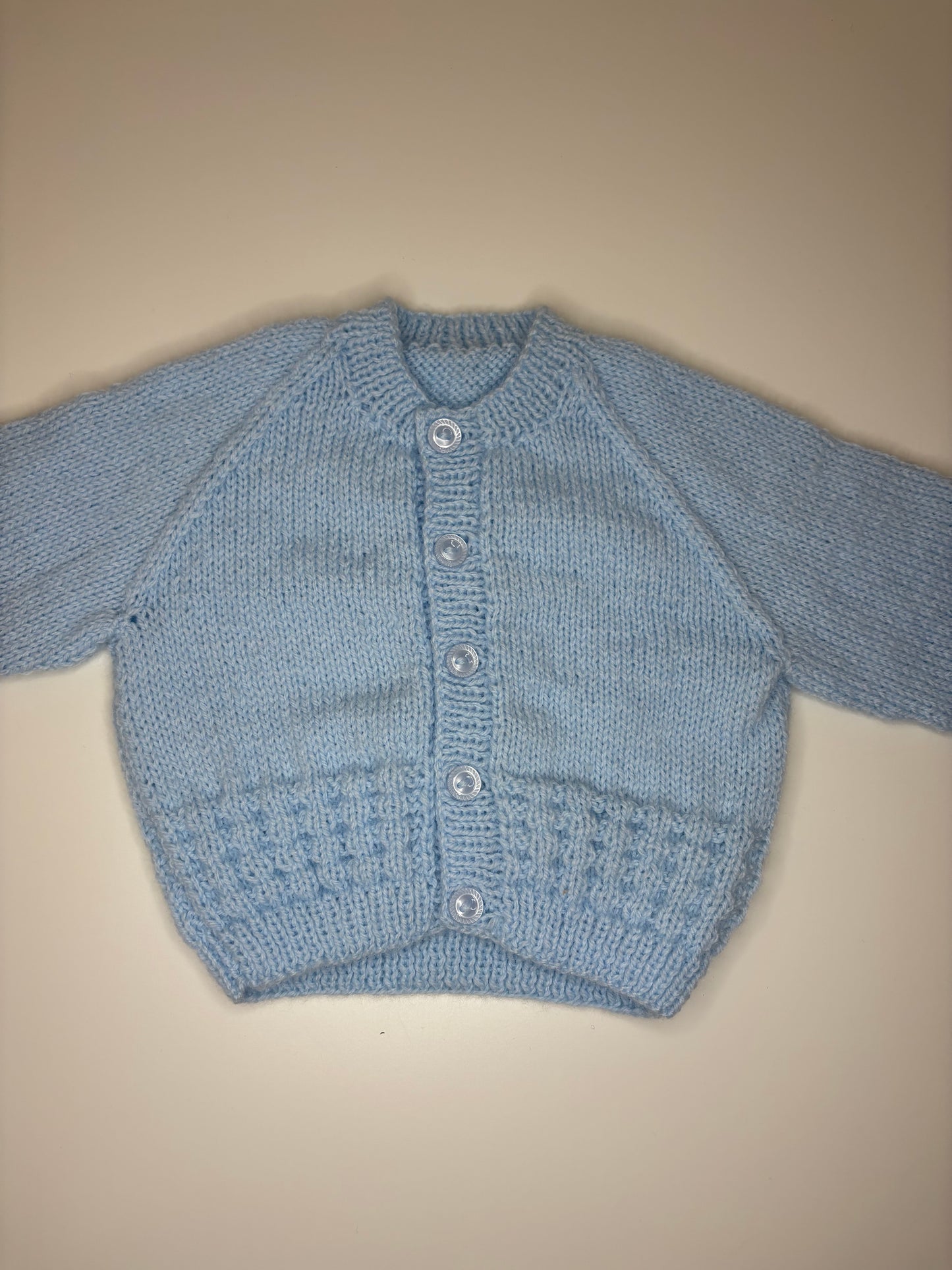 0-3 Months Personalised Hand Knitted Cardigan