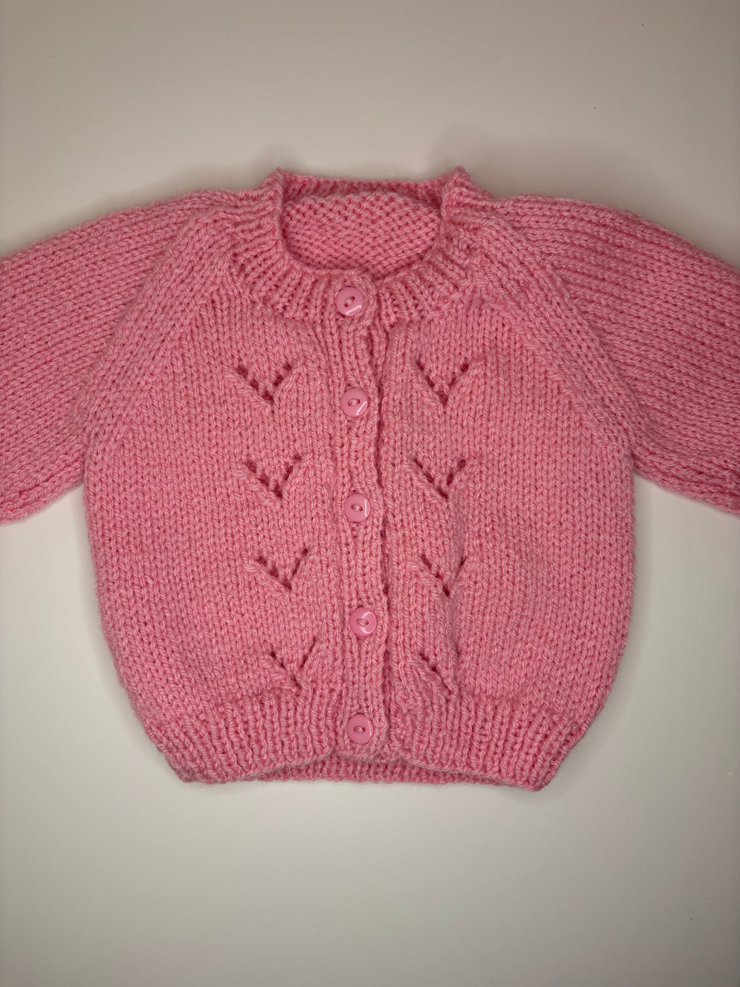 0-3 Months Personalised Hand Knitted Cardigan