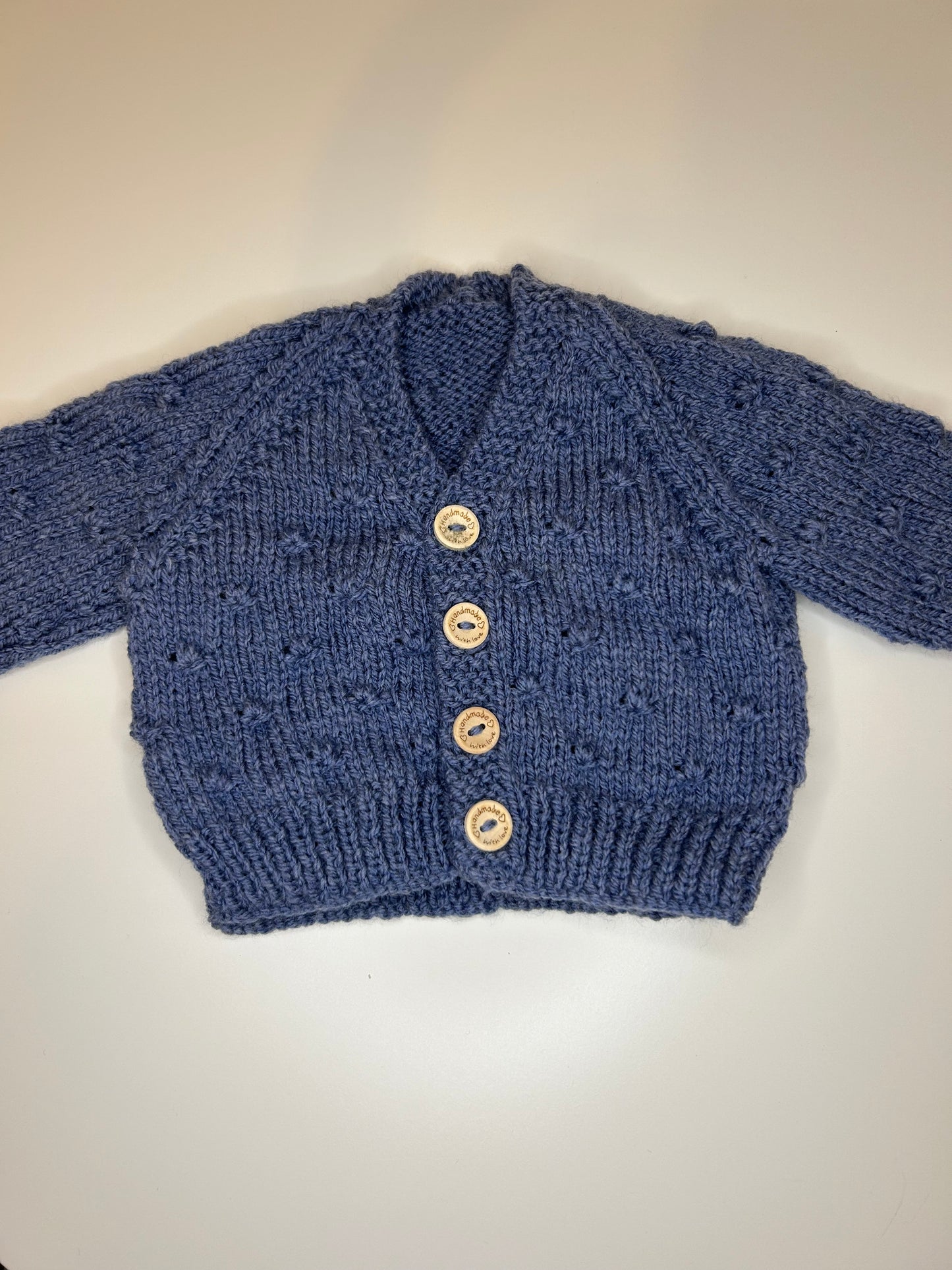 Newborn Personalised Hand Knitted Cardigan