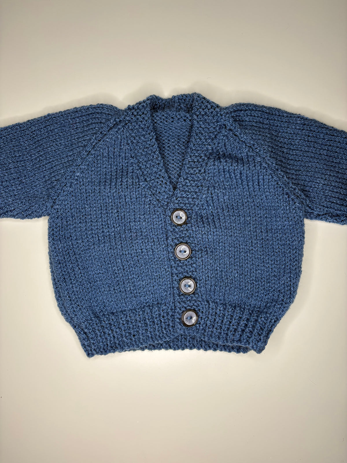 0-3 Months Personalised Hand Knitted Cardigan