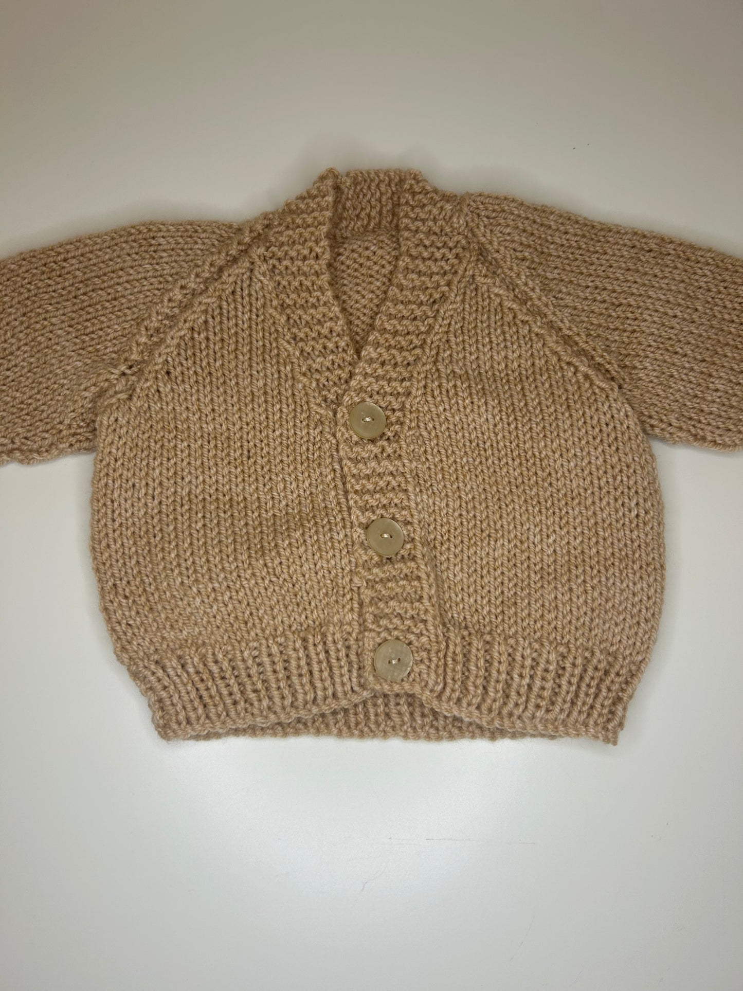 0-3 Months Personalised Hand Knitted Cardigan