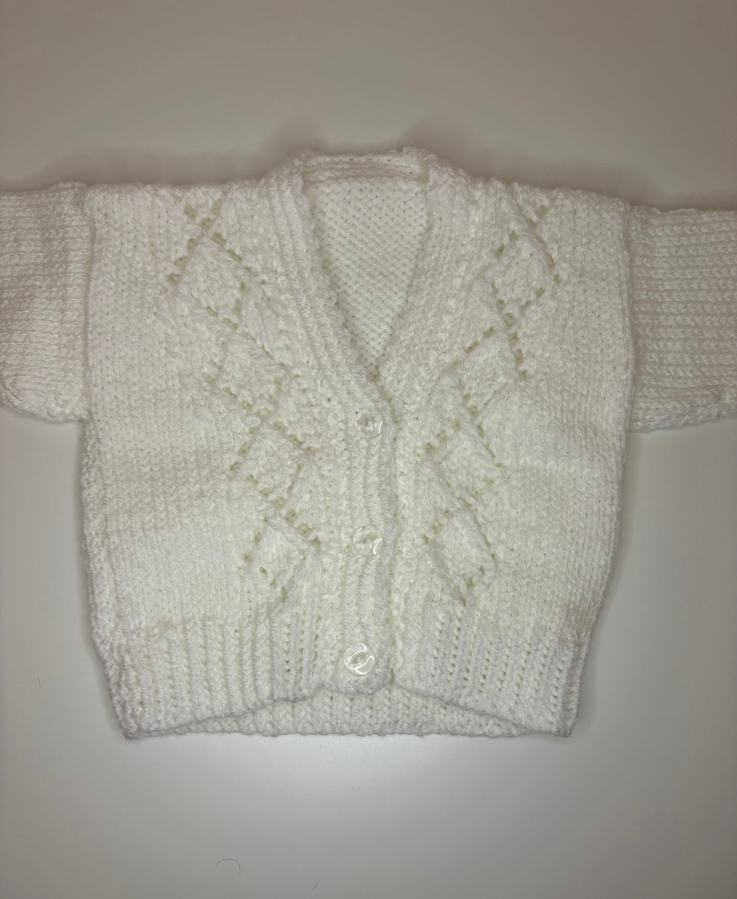 0-3 Months Personalised Hand Knitted Cardigan