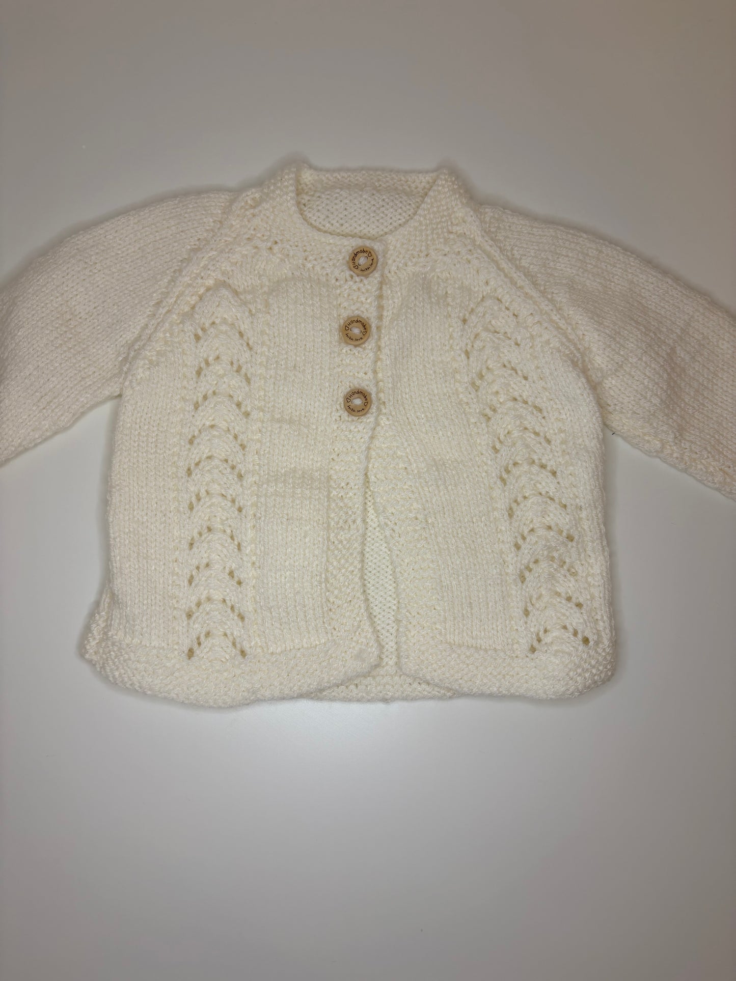 3- 6 Months Personalised Hand Knitted Cardigan
