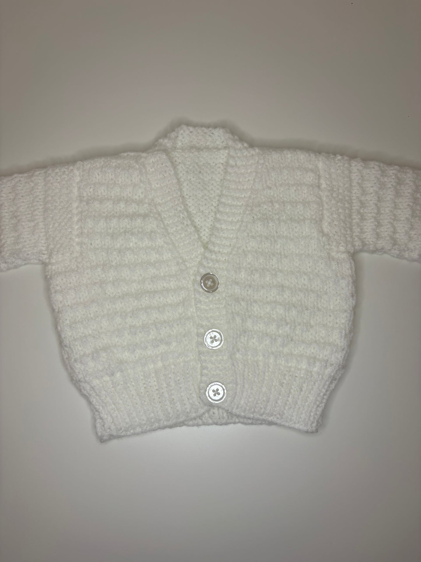 0-3 Months Personalised Hand Knitted Cardigan
