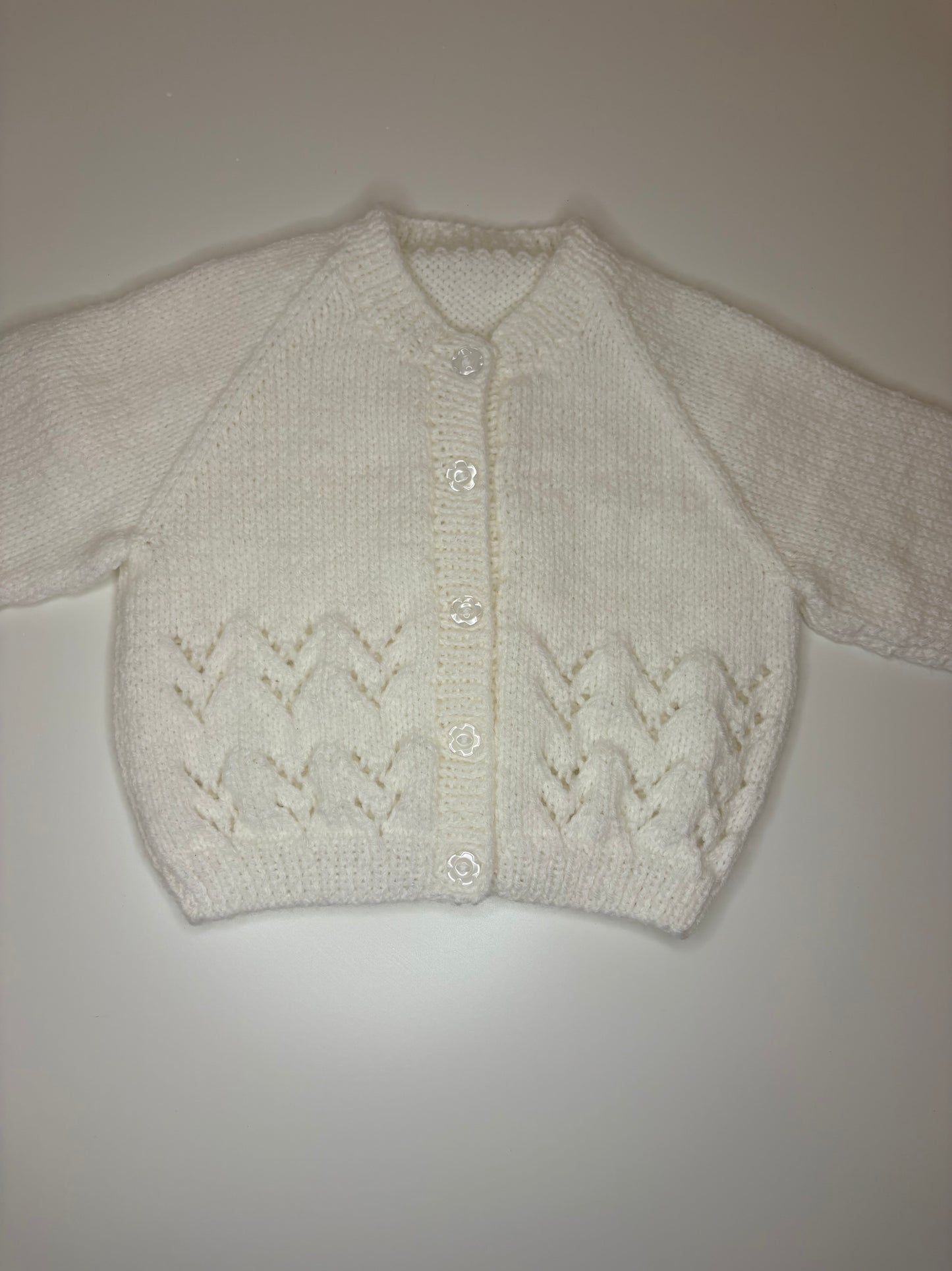 0-3 Months Personalised Hand Knitted Cardigan