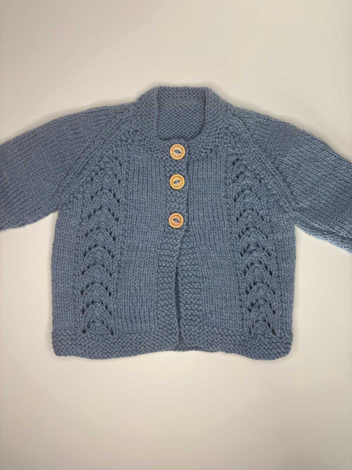 0-3 Months Personalised Hand Knitted Cardigan