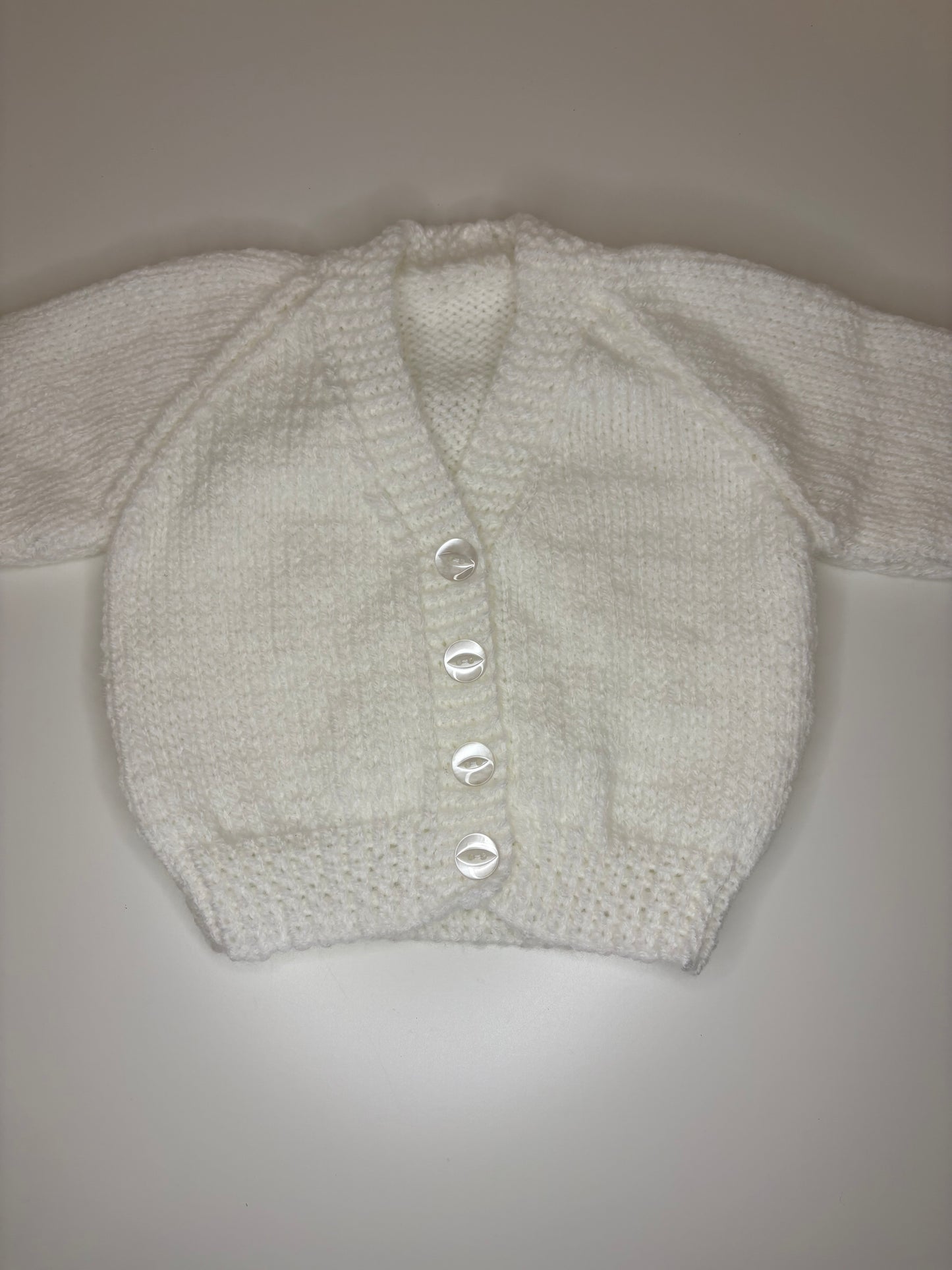 0-3 Months Personalised Hand Knitted Cardigan