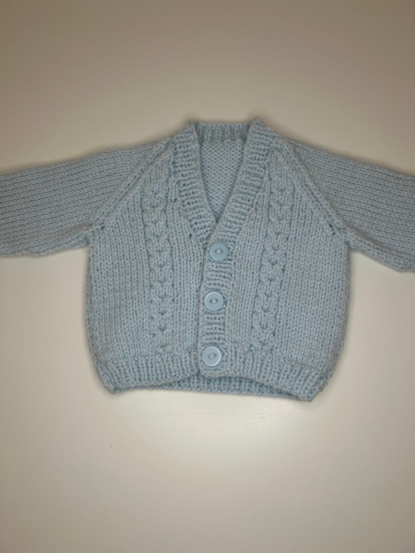 Newborn Personalised Hand Knitted Cardigan