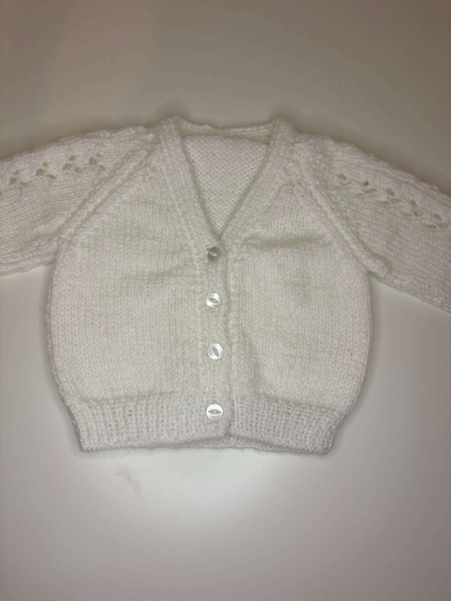 0-3 Months Personalised Hand Knitted Cardigan
