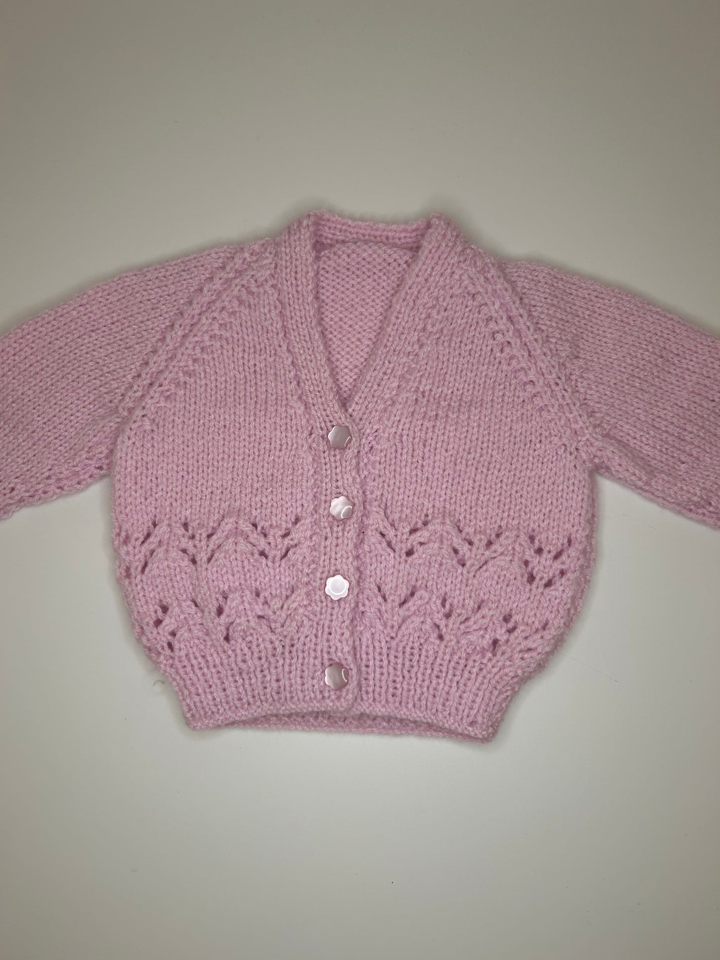 0-3 Months Personalised Hand Knitted Cardigan