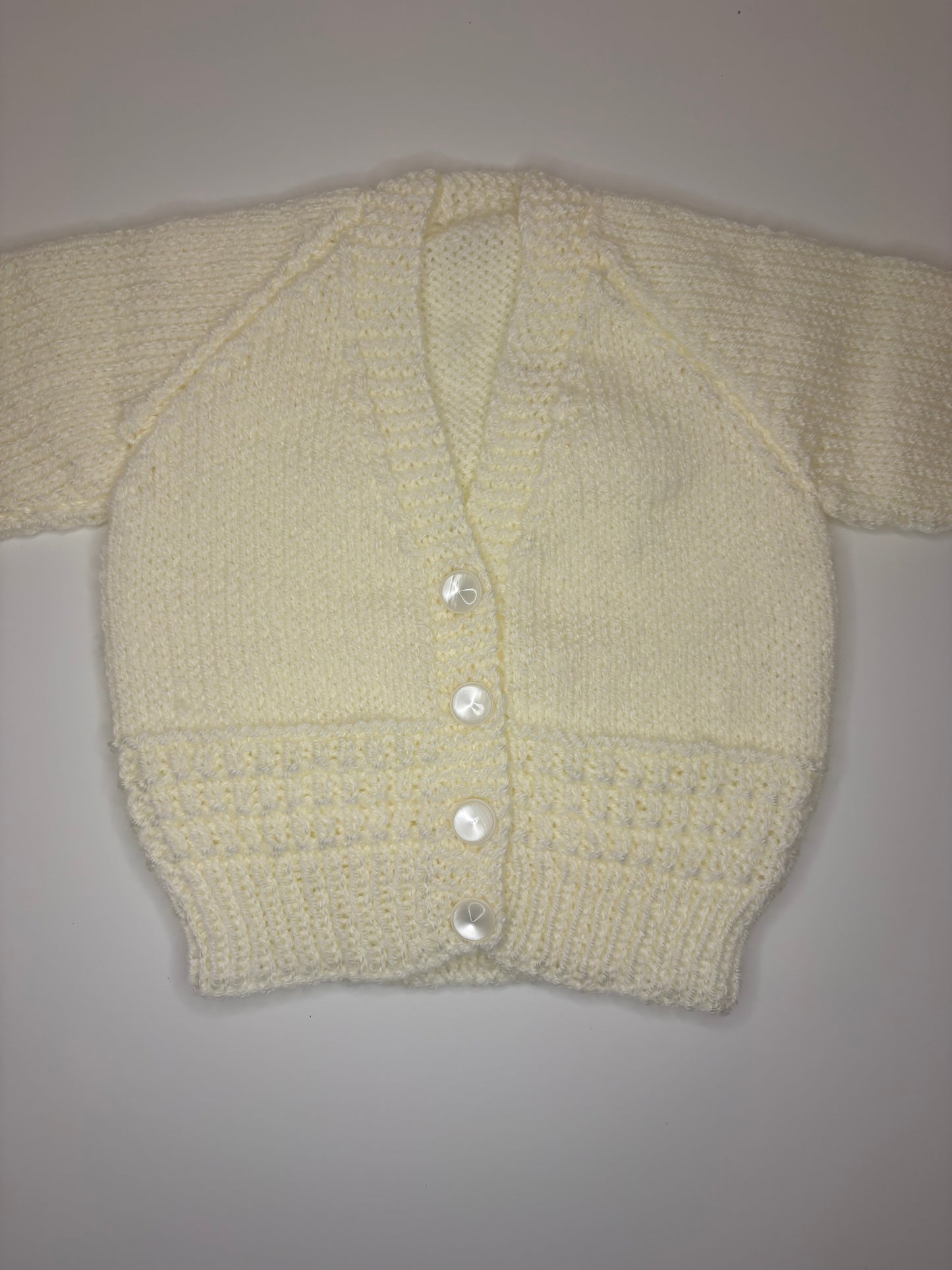 3- 6 Months Personalised Hand Knitted Cardigan
