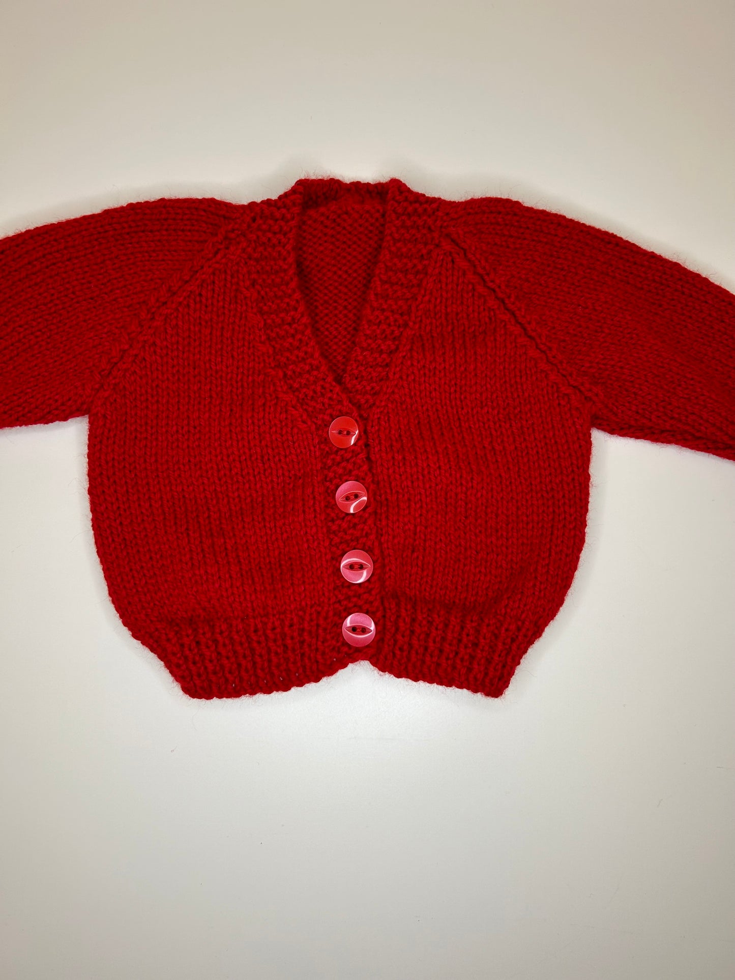 Newborn Personalised Hand Knitted Cardigan