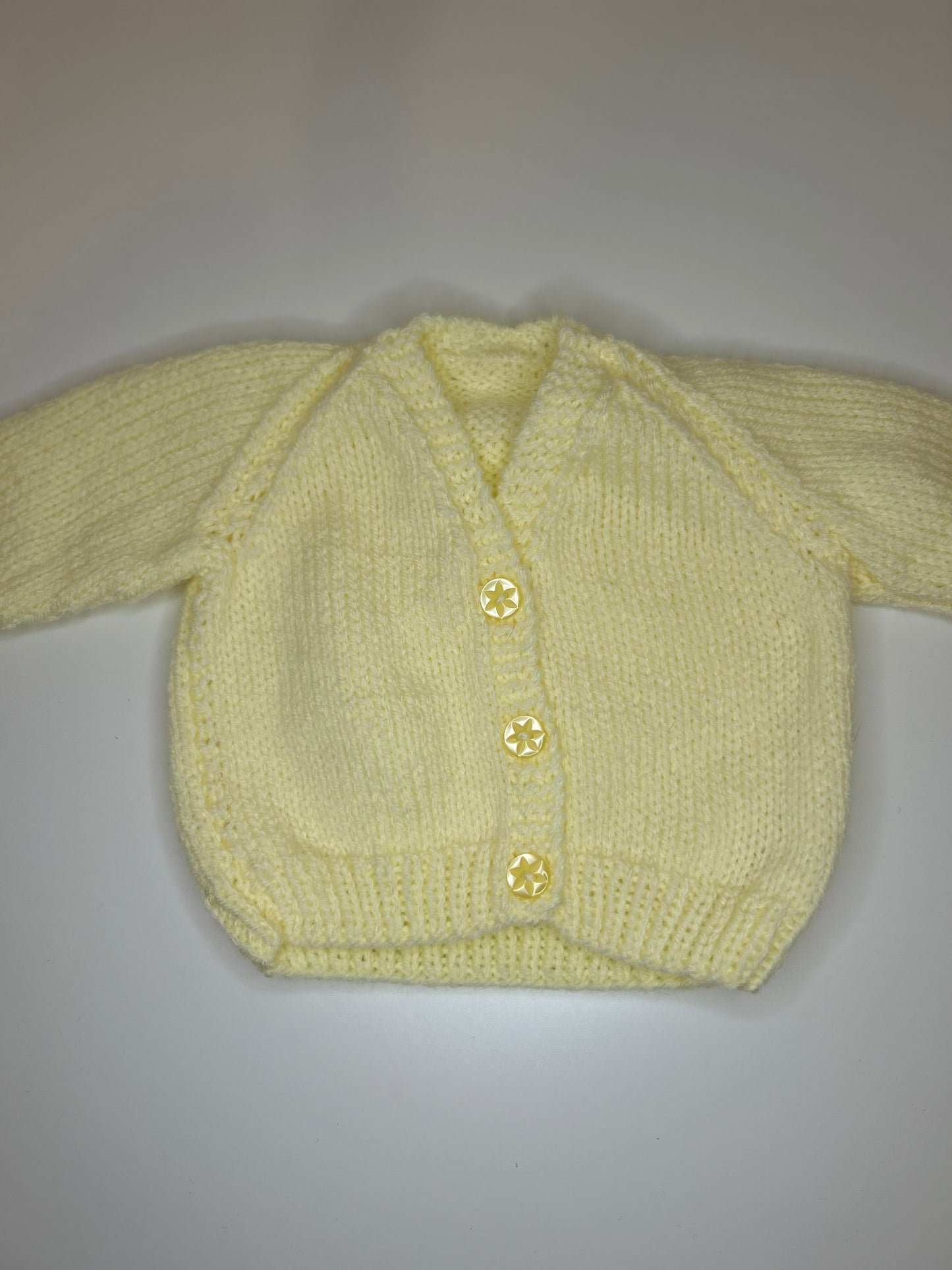 Newborn Personalised Hand Knitted Cardigan