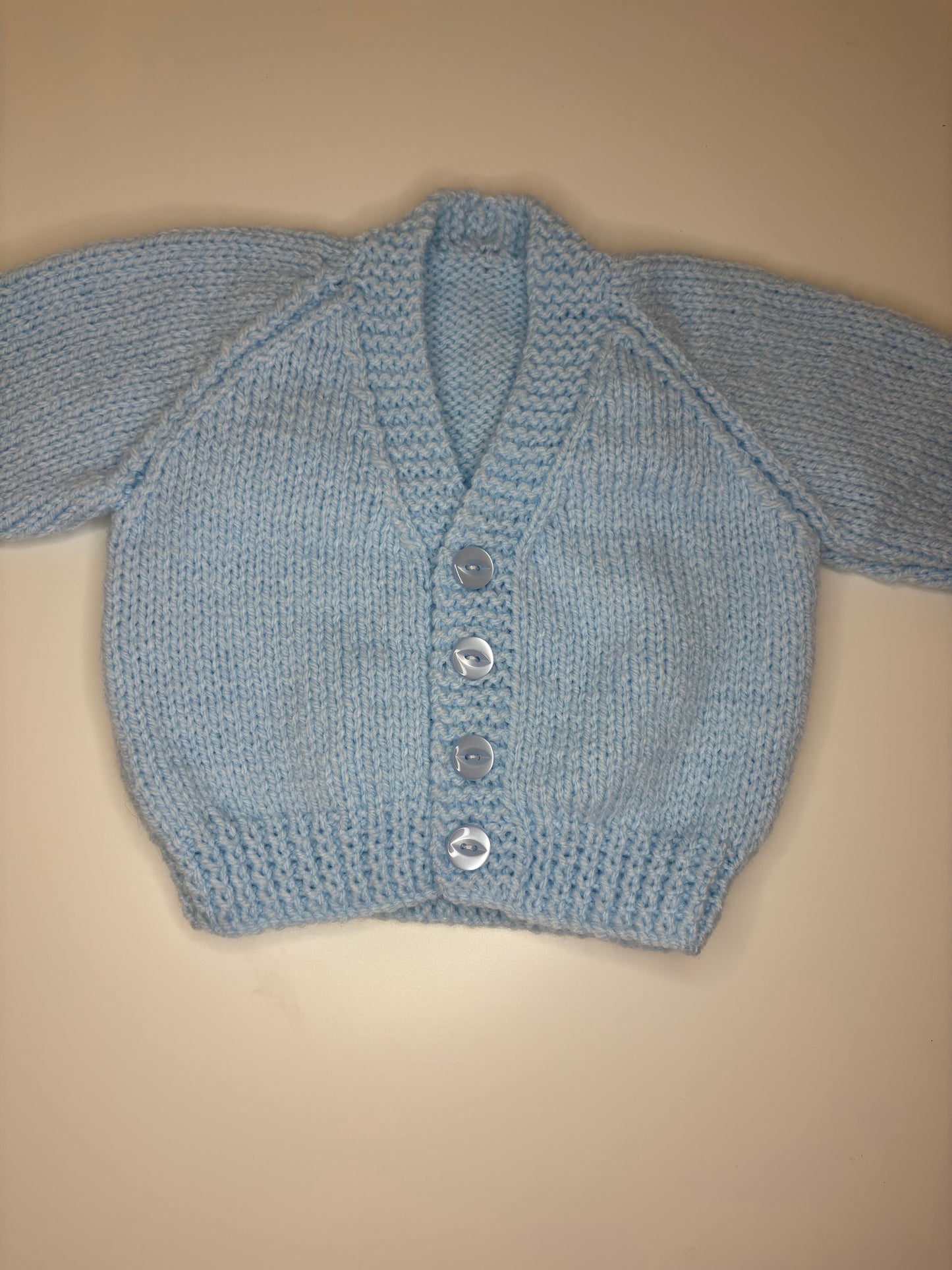 0-3 Months Personalised Hand Knitted Cardigan