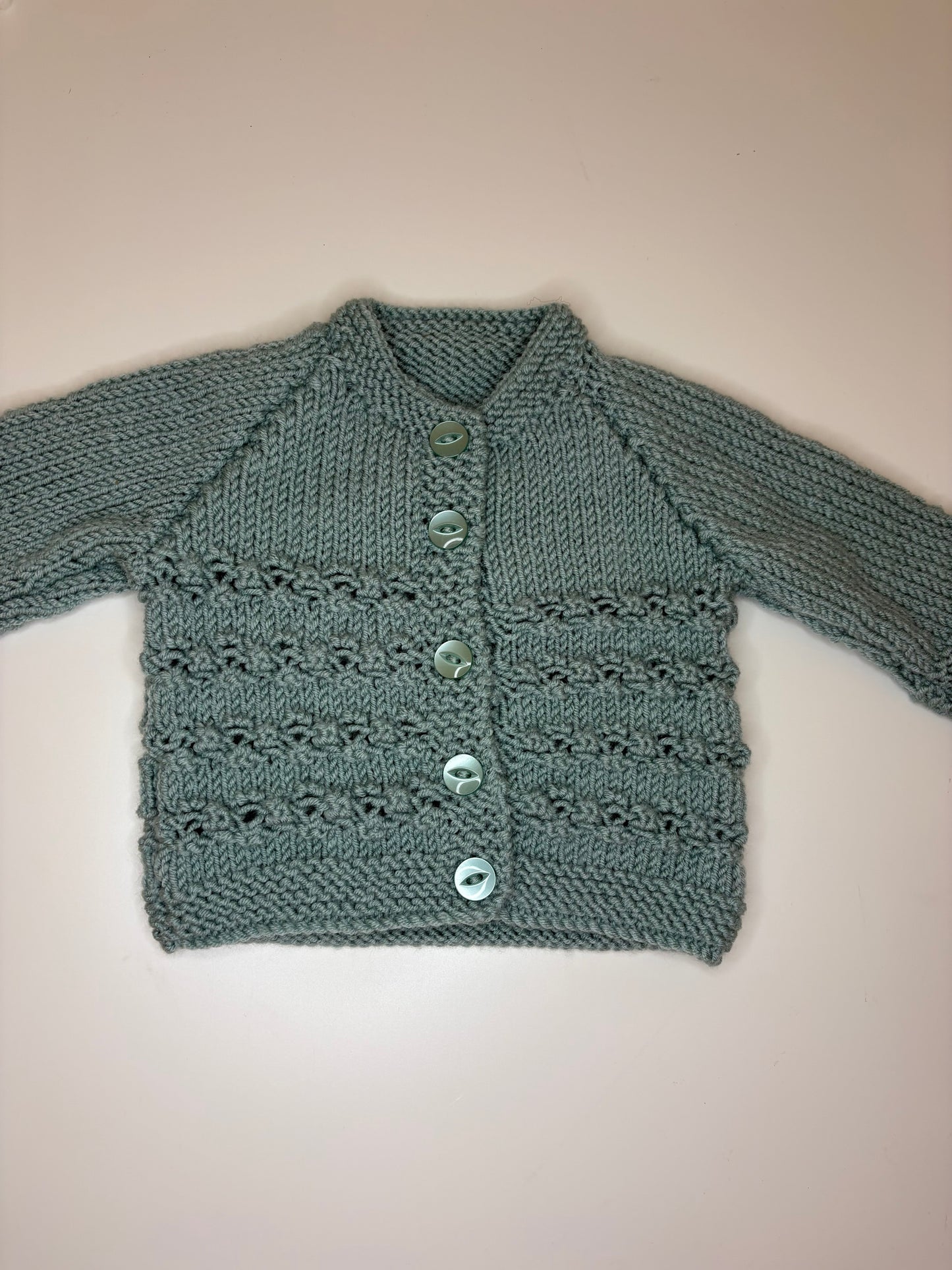 Newborn Personalised Hand Knitted Cardigan