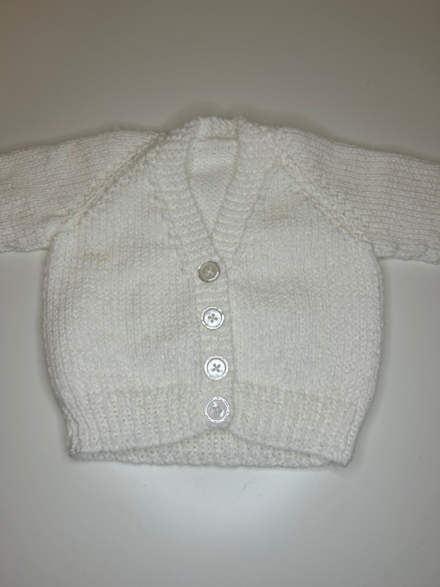 0-3 Months Personalised Hand Knitted Cardigan