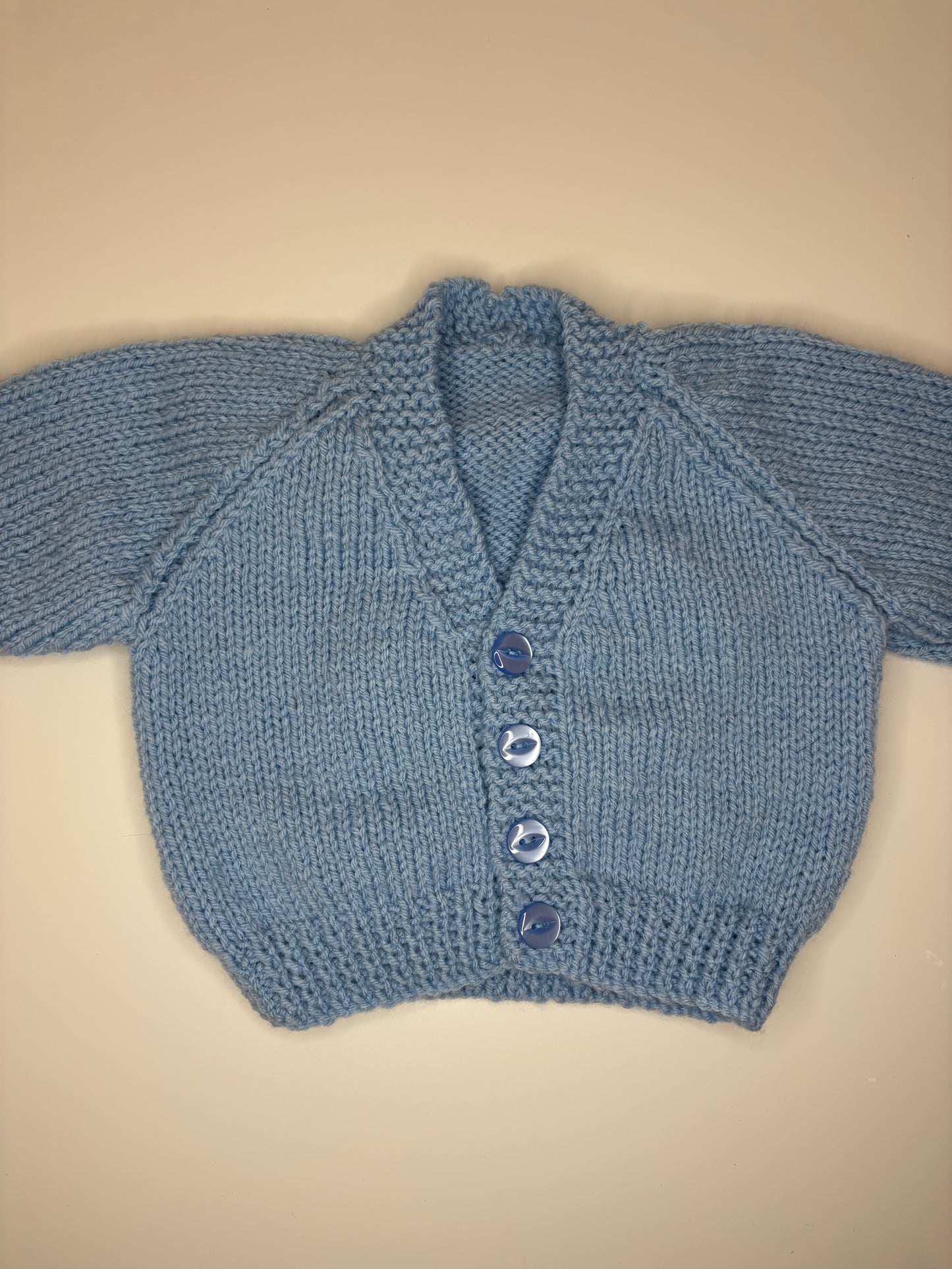 0-3 Months Personalised Hand Knitted Cardigan