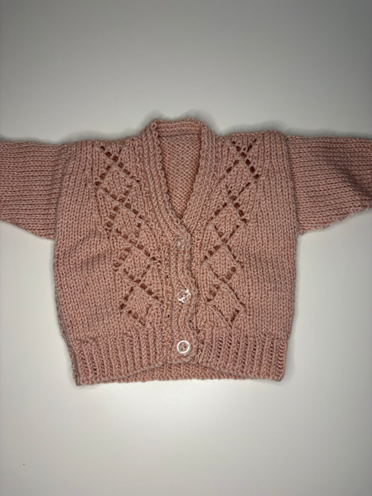 0-3 Months Personalised Hand Knitted Cardigan