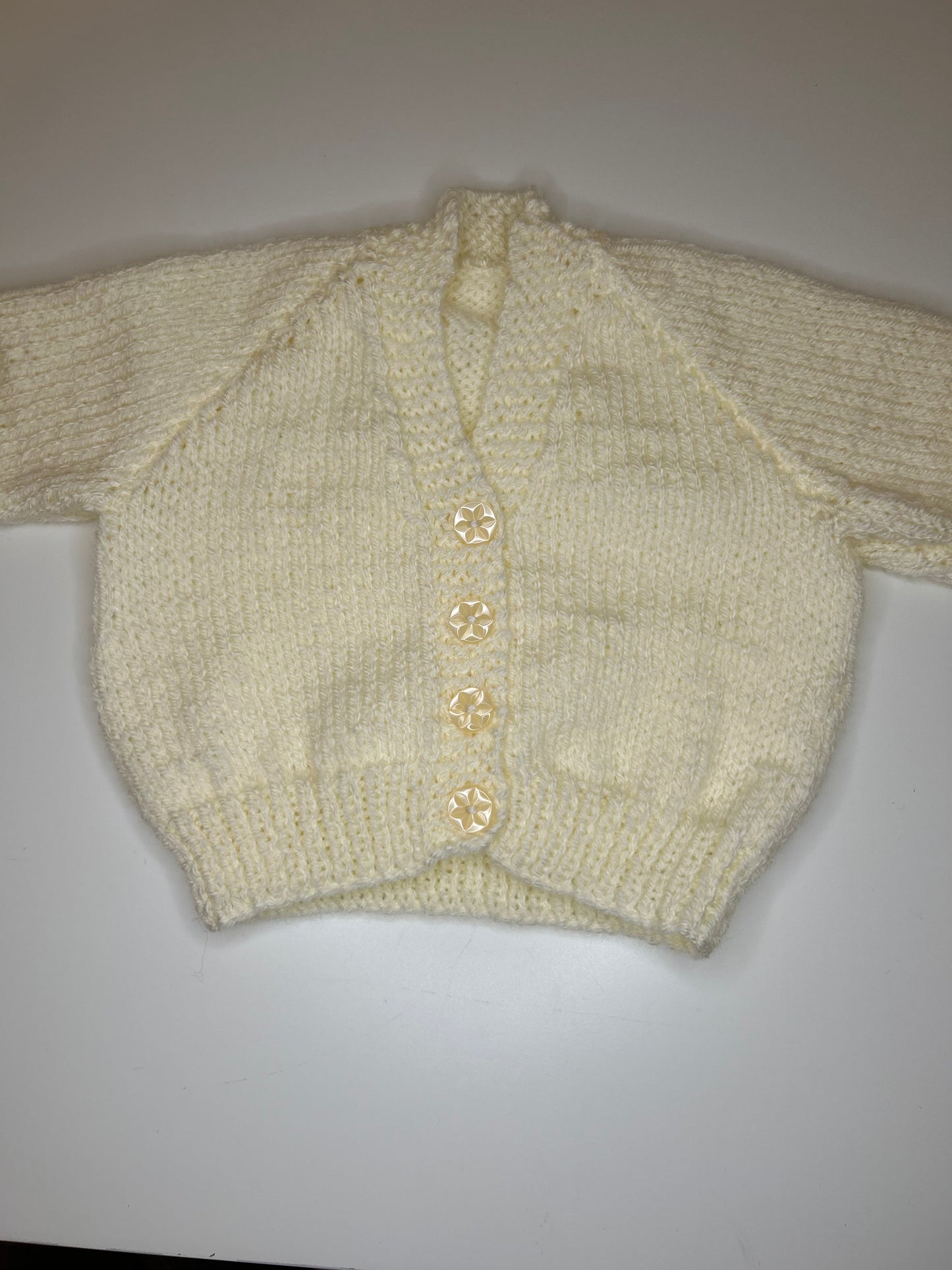 0-3 Months Personalised Hand Knitted Cardigan