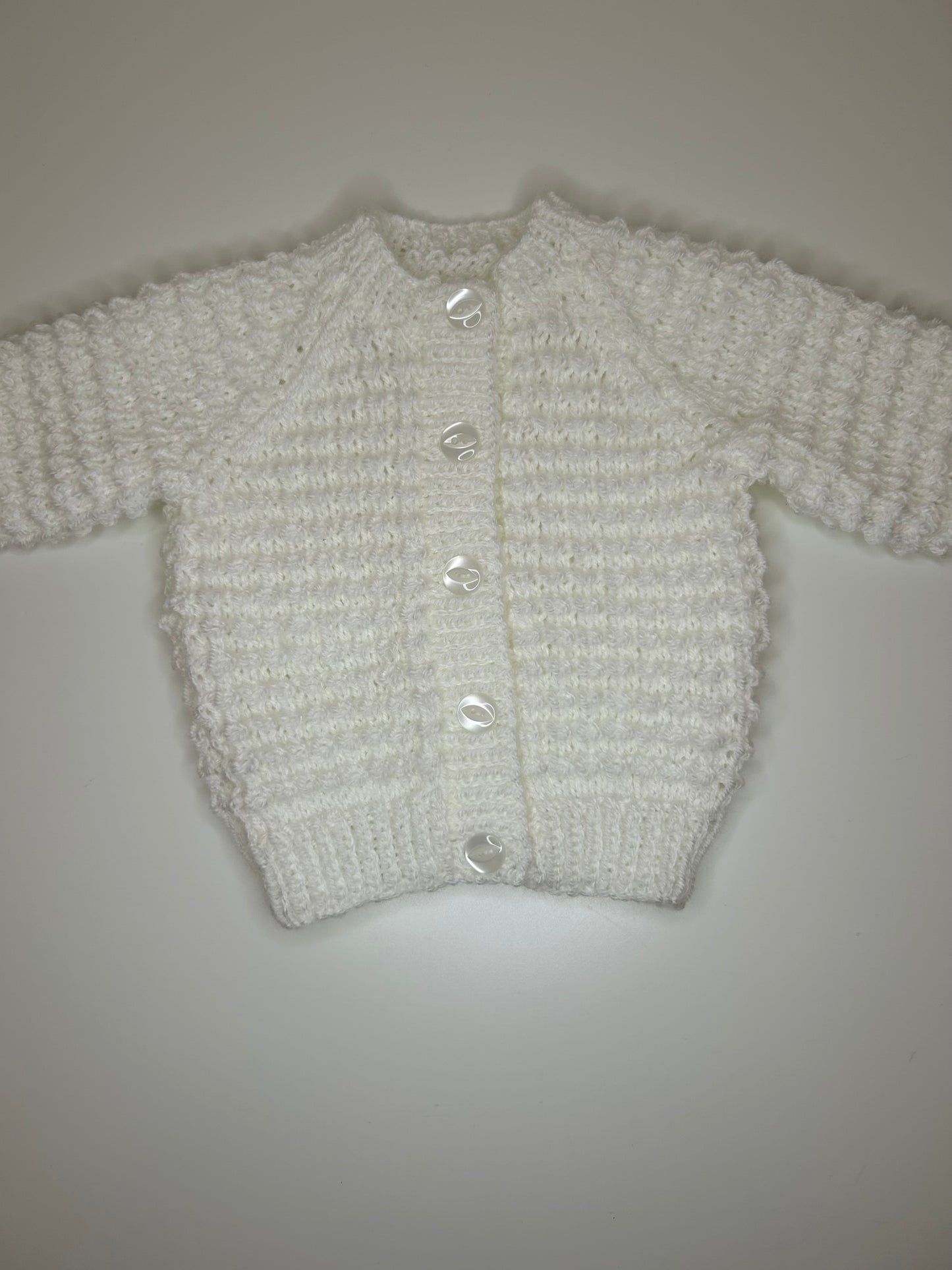 Newborn Personalised Hand Knitted Cardigan