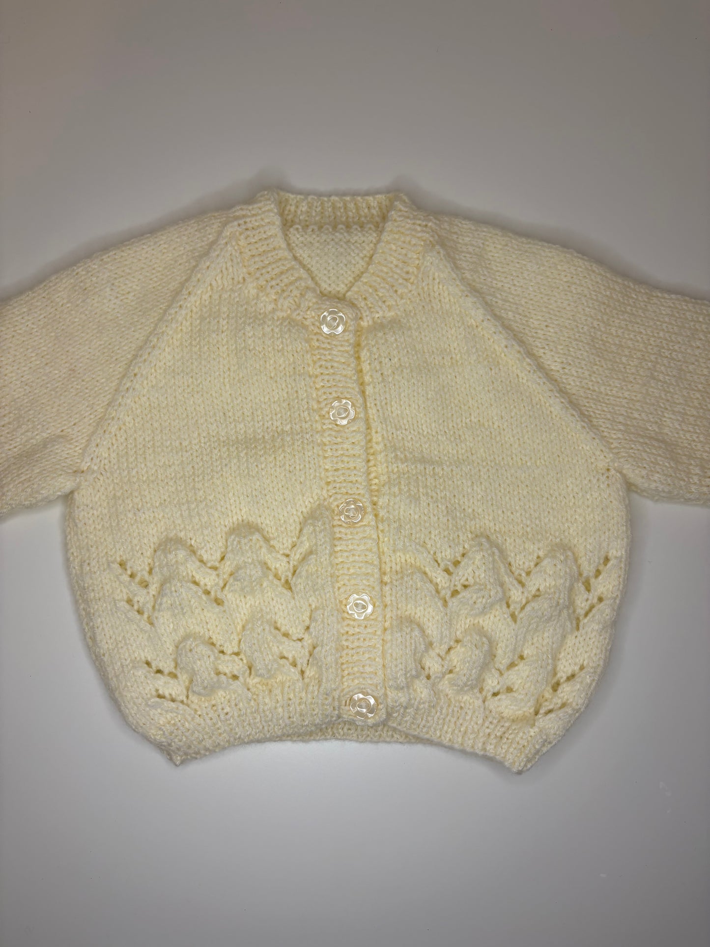 0-3 Months Personalised Hand Knitted Cardigan