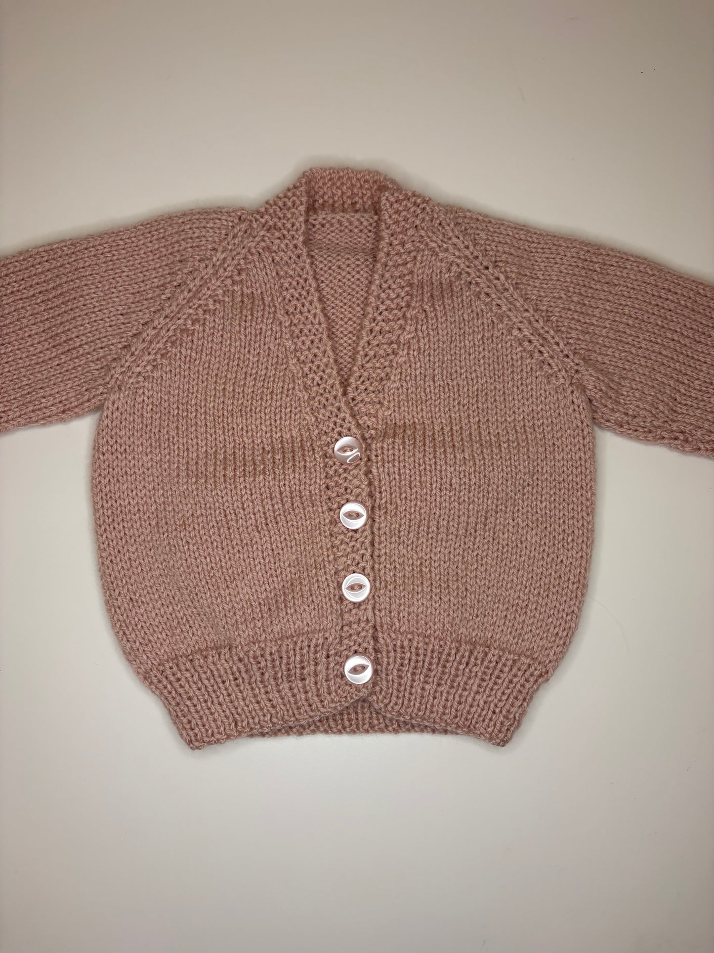 3- 6 Months Personalised Hand Knitted Cardigan