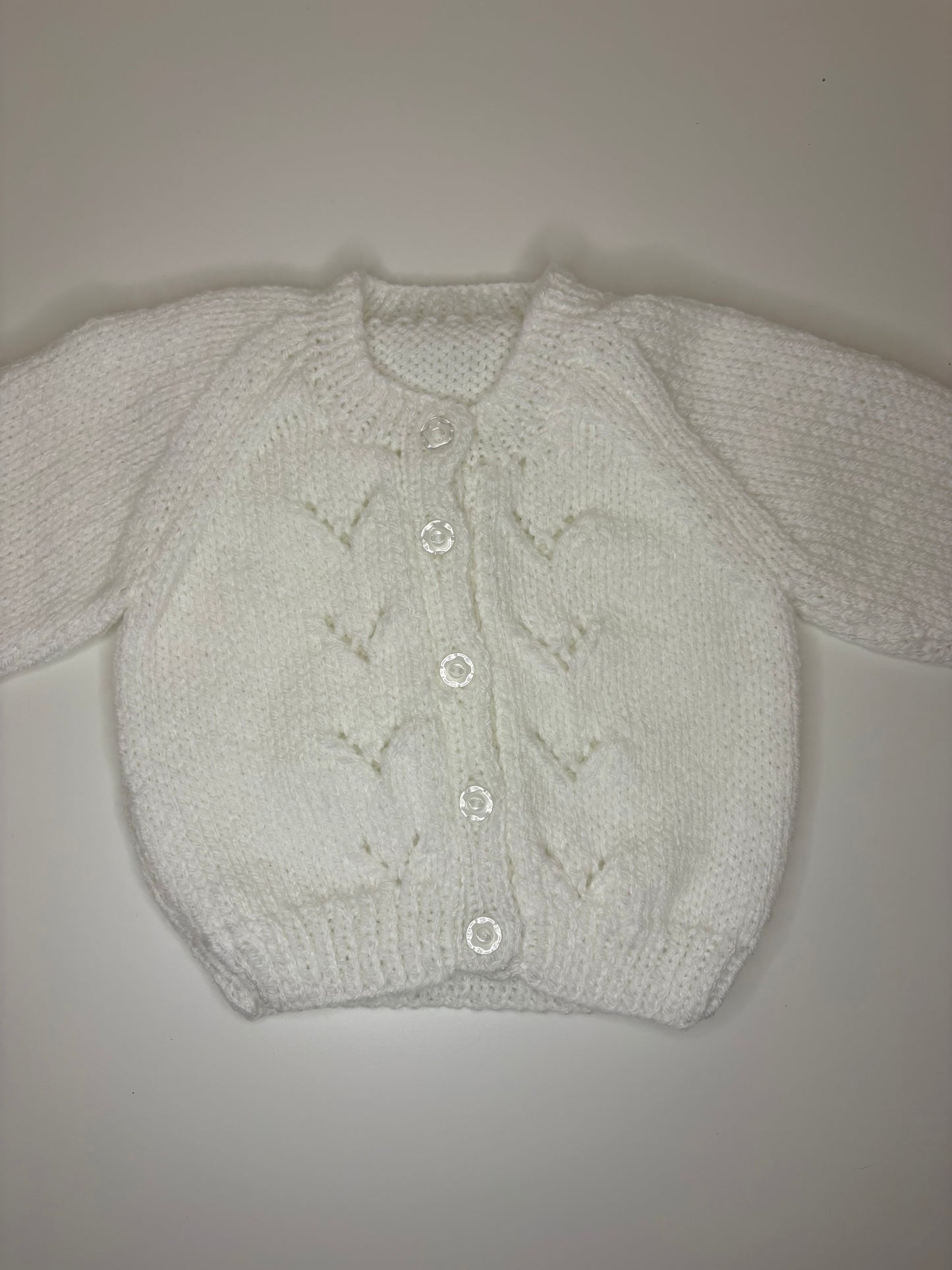 0-3 Months Personalised Hand Knitted Cardigan