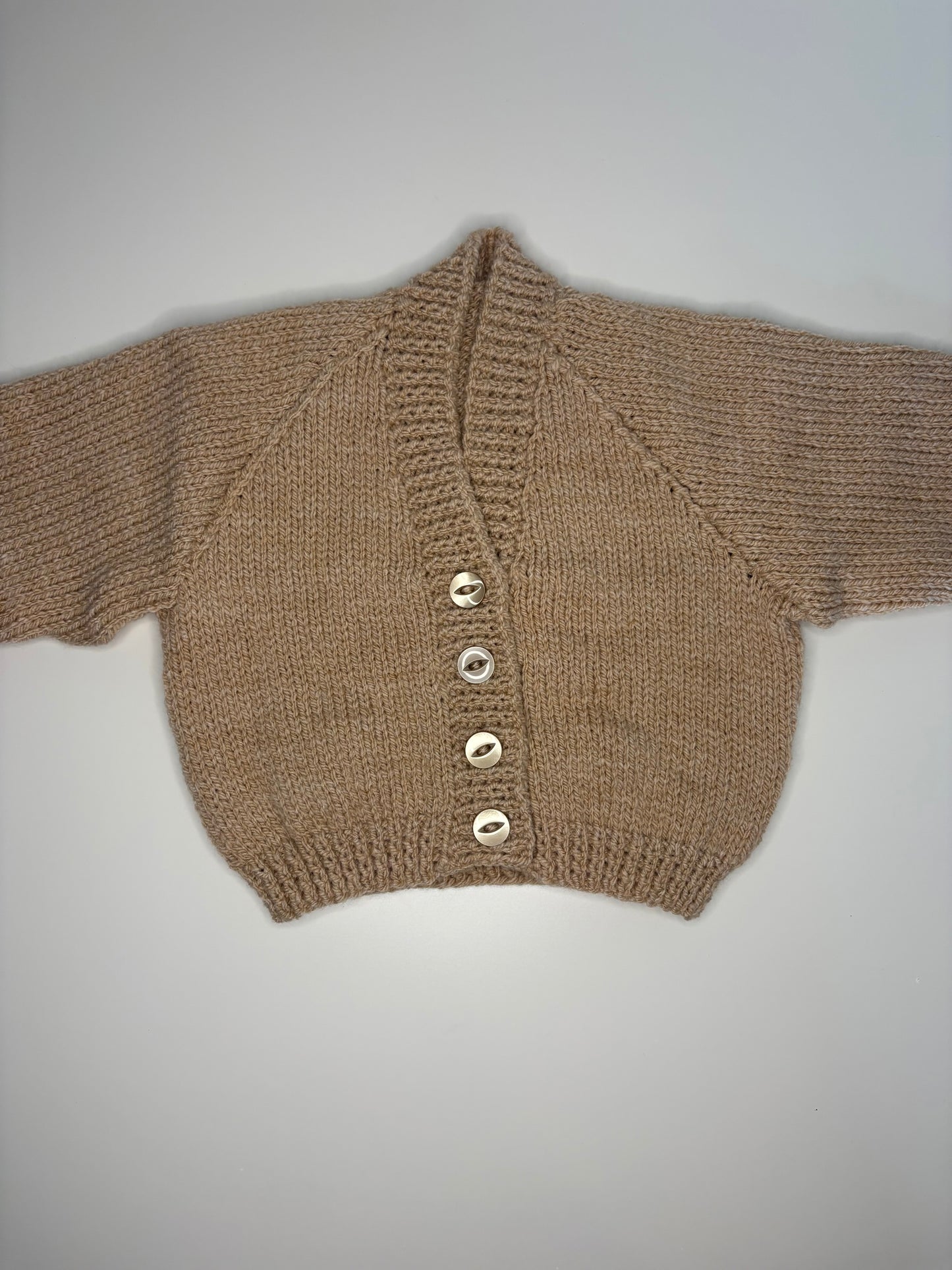 0-3 Months Personalised Hand Knitted Cardigan