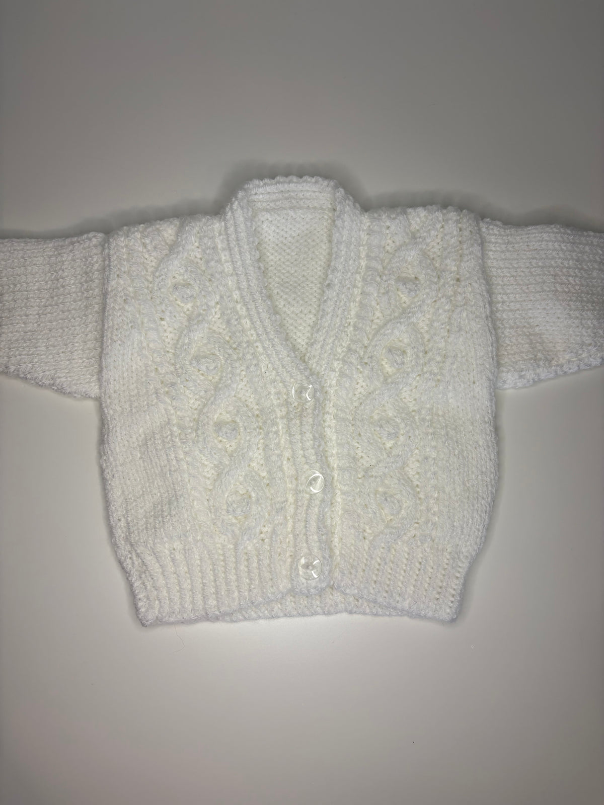 0-3 Months Personalised Hand Knitted Cardigan