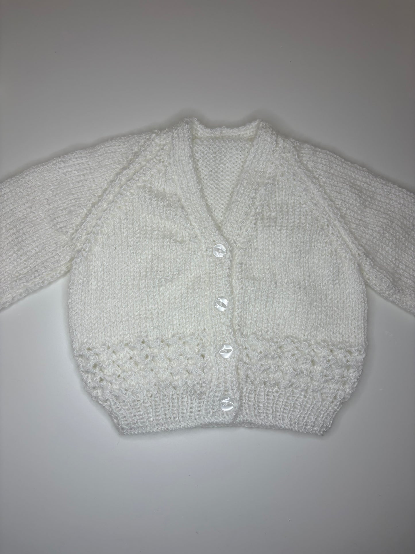 0-3 Months Personalised Hand Knitted Cardigan