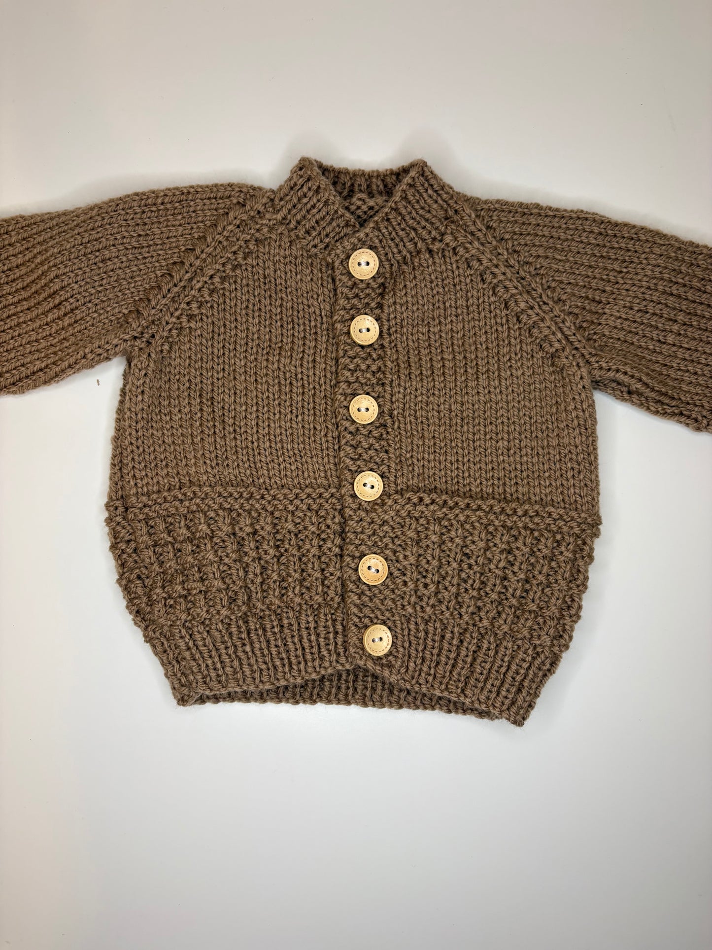 Newborn Personalised Hand Knitted Cardigan