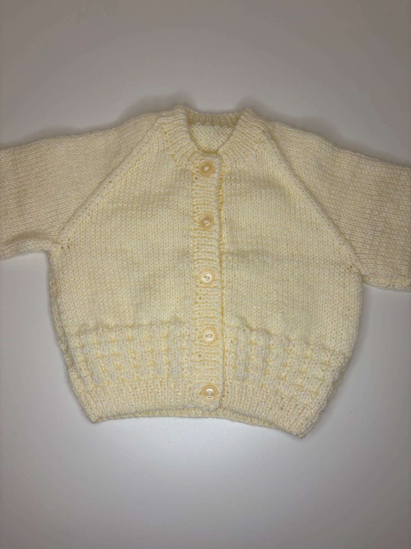0-3 Months Personalised Hand Knitted Cardigan