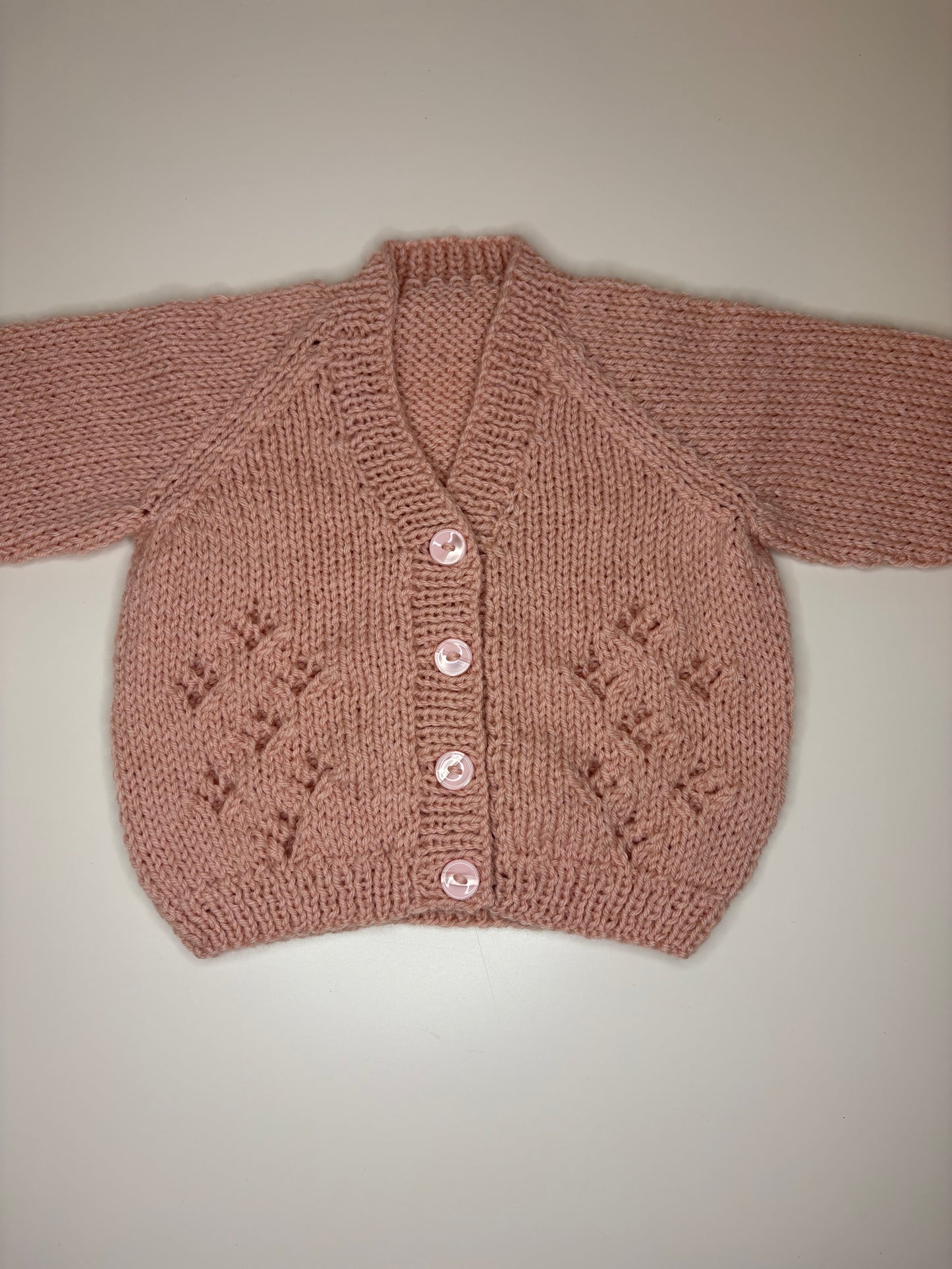 0-3 Months Personalised Hand Knitted Cardigan