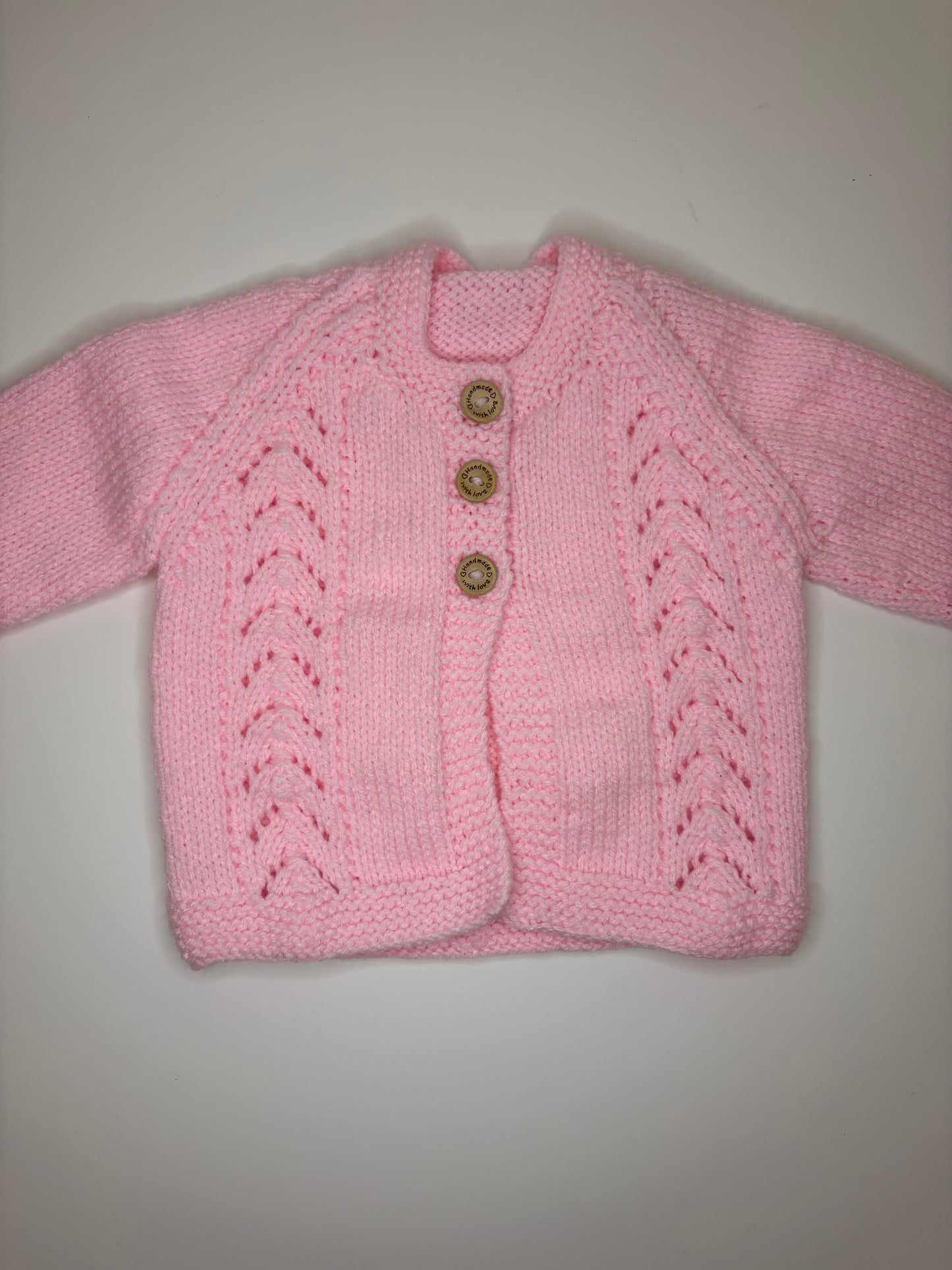 3- 6 Months Personalised Hand Knitted Cardigan