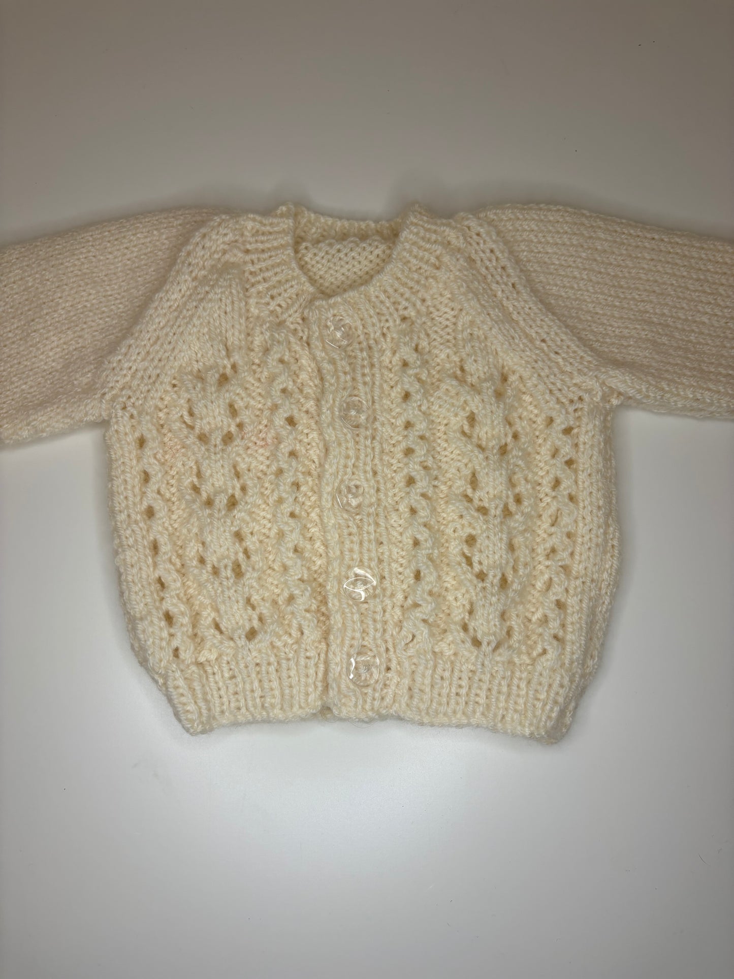 Newborn Personalised Hand Knitted Cardigan