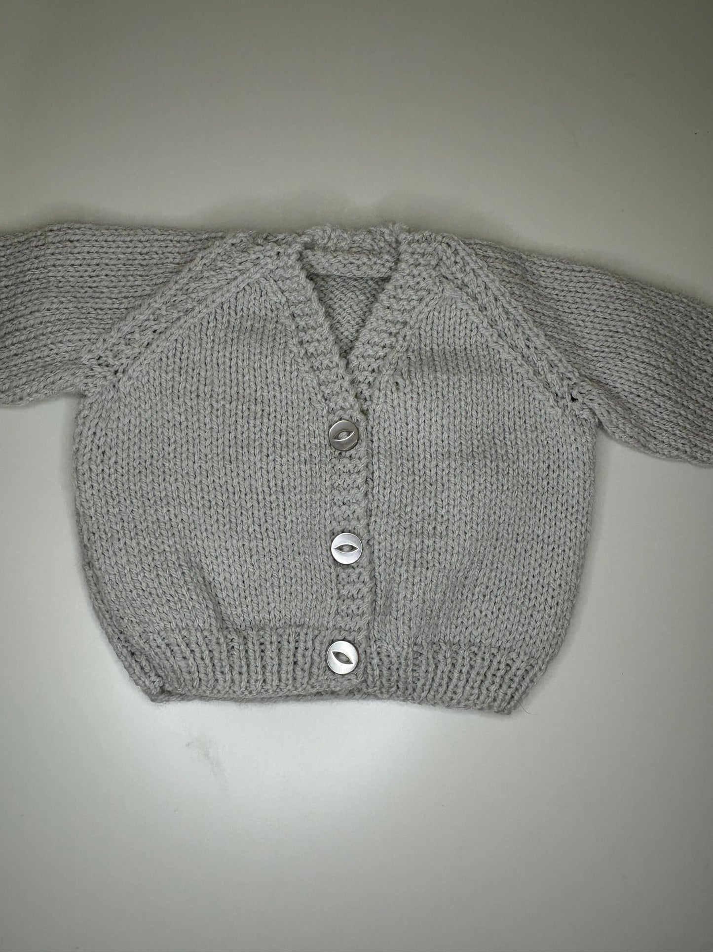 Newborn Personalised Hand Knitted Cardigan